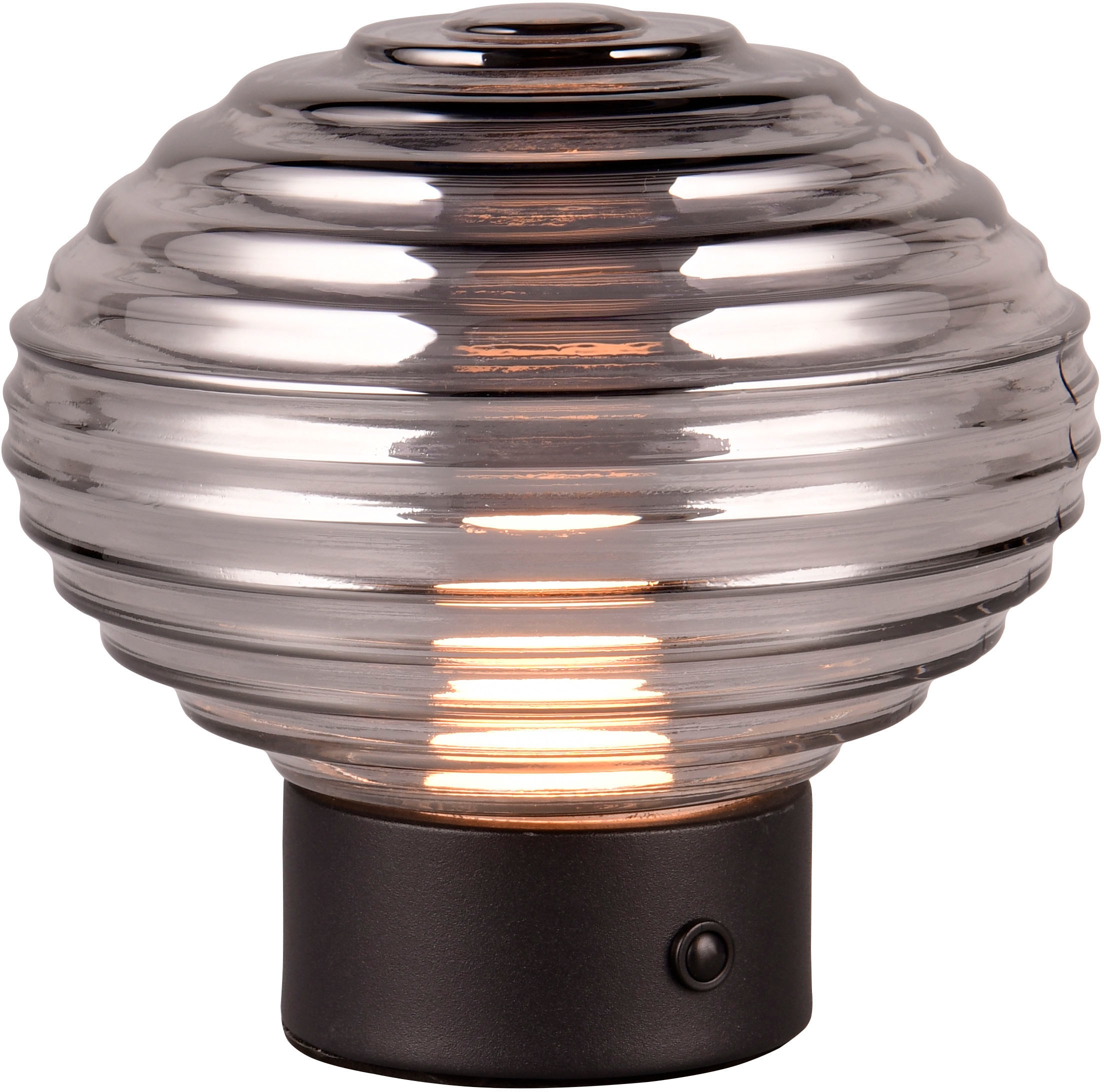 LED Tischleuchte »EARL«, 1 flammig-flammig, kabellose Akku Tischlampe, Glasschirm,...