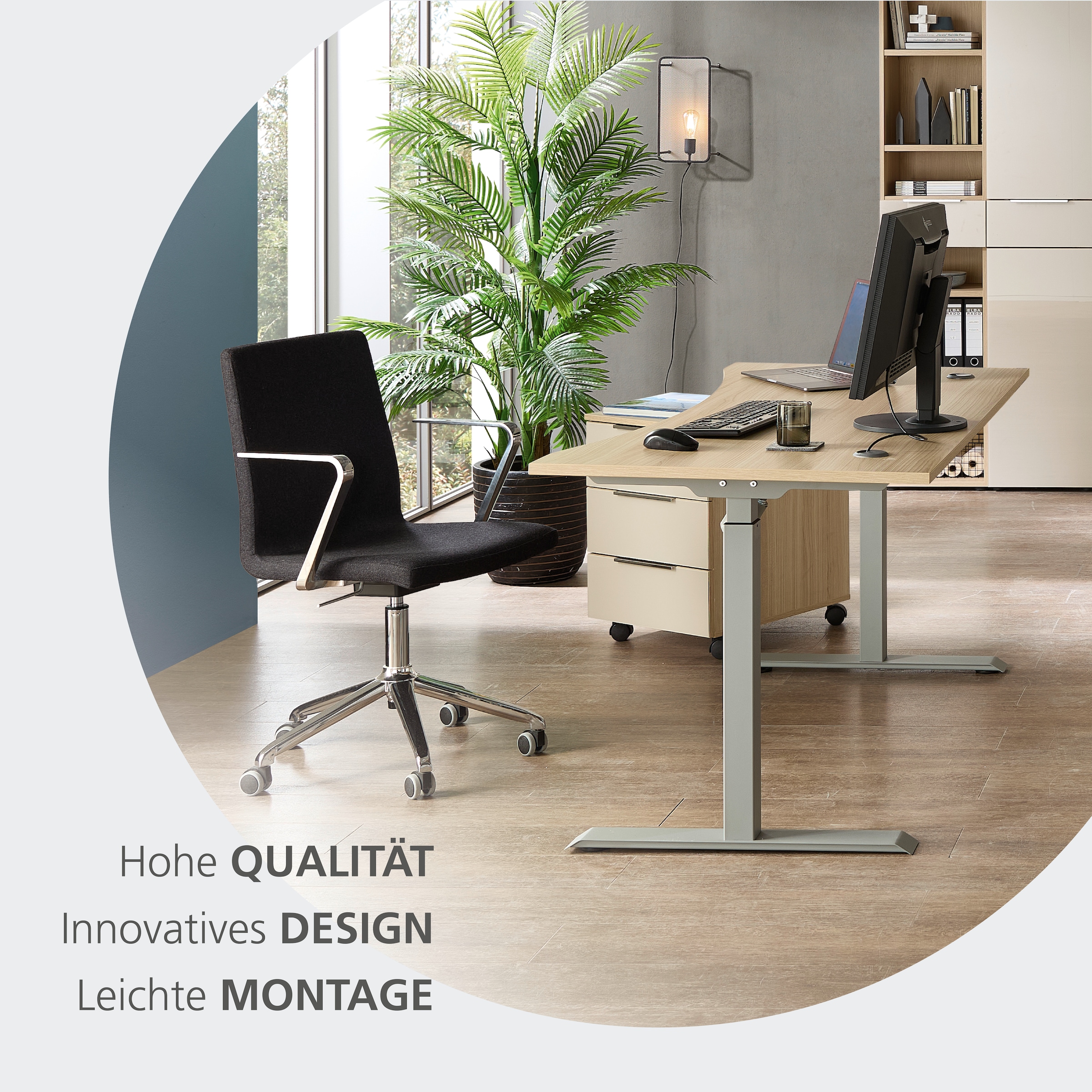 Innostyle Schreibtisch »Schreibtisch Santorin, 160/72/77 cm ( B/H/T)« 1 Stk. tlg. mit Motor zur Höhenverstellung (72-120 cm) mit Memory-Funktion