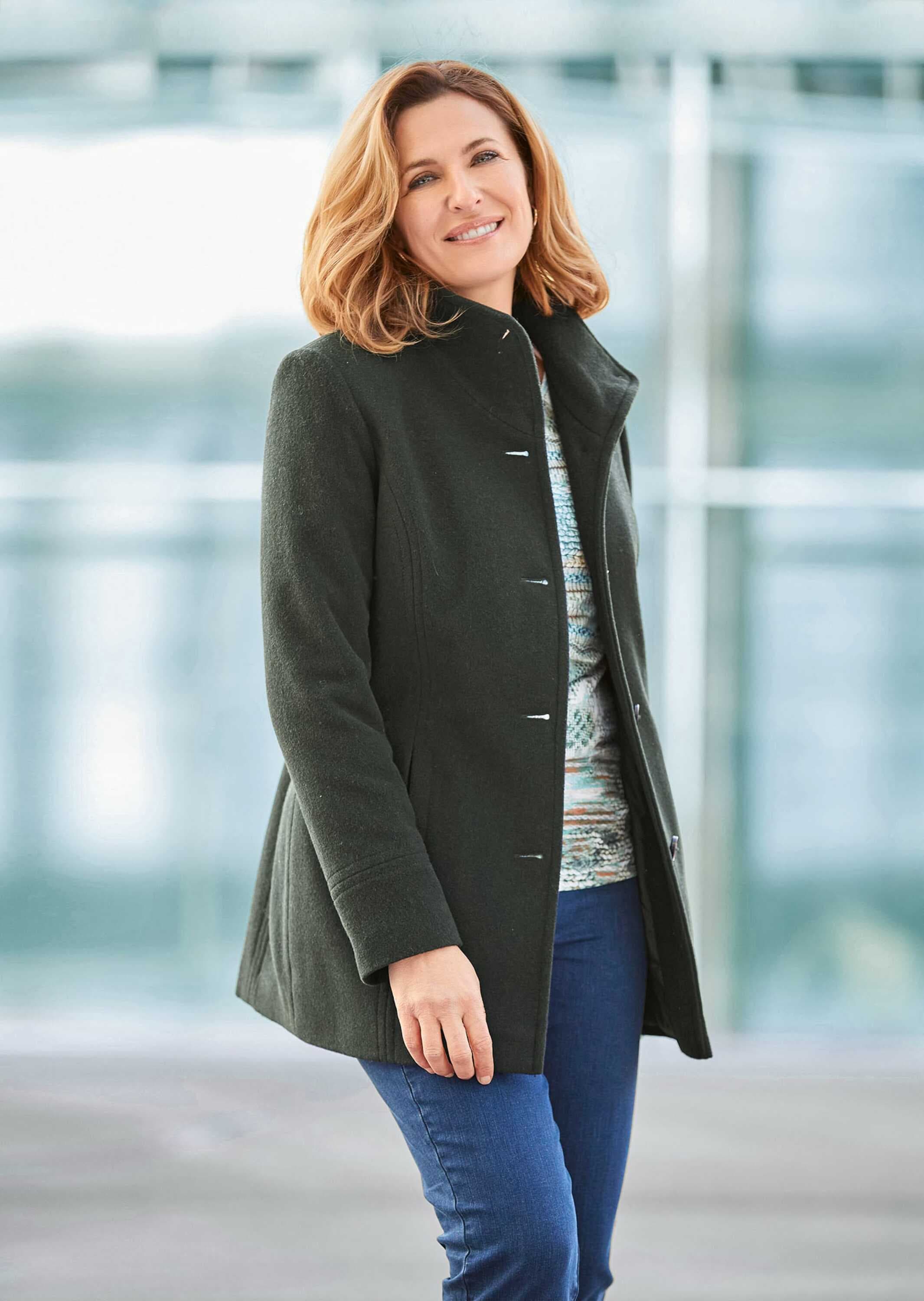 GOLDNER Wolljacke »Kurzgröße Wolljacke mit feinen Details« Vielseitig zu kombinieren