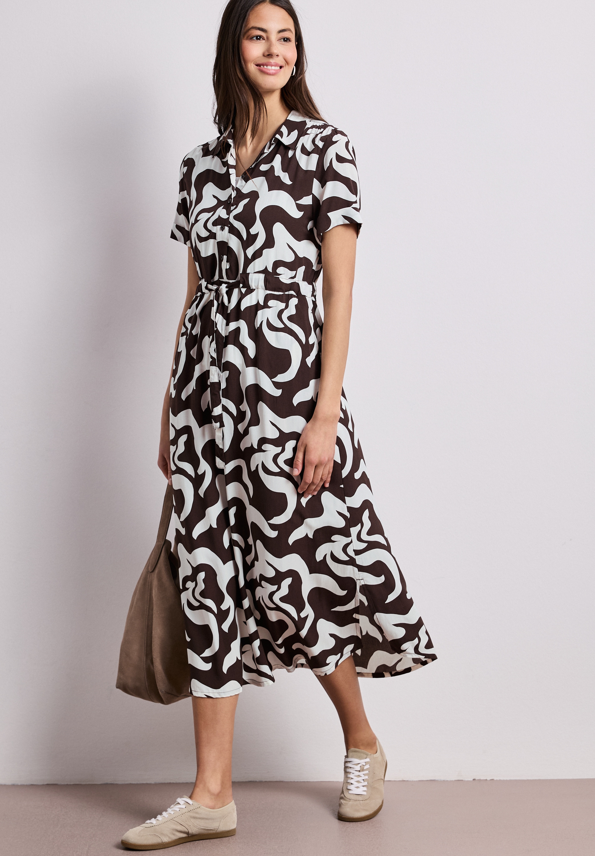 STREET ONE Maxikleid Eingrifftaschen aus Viskose