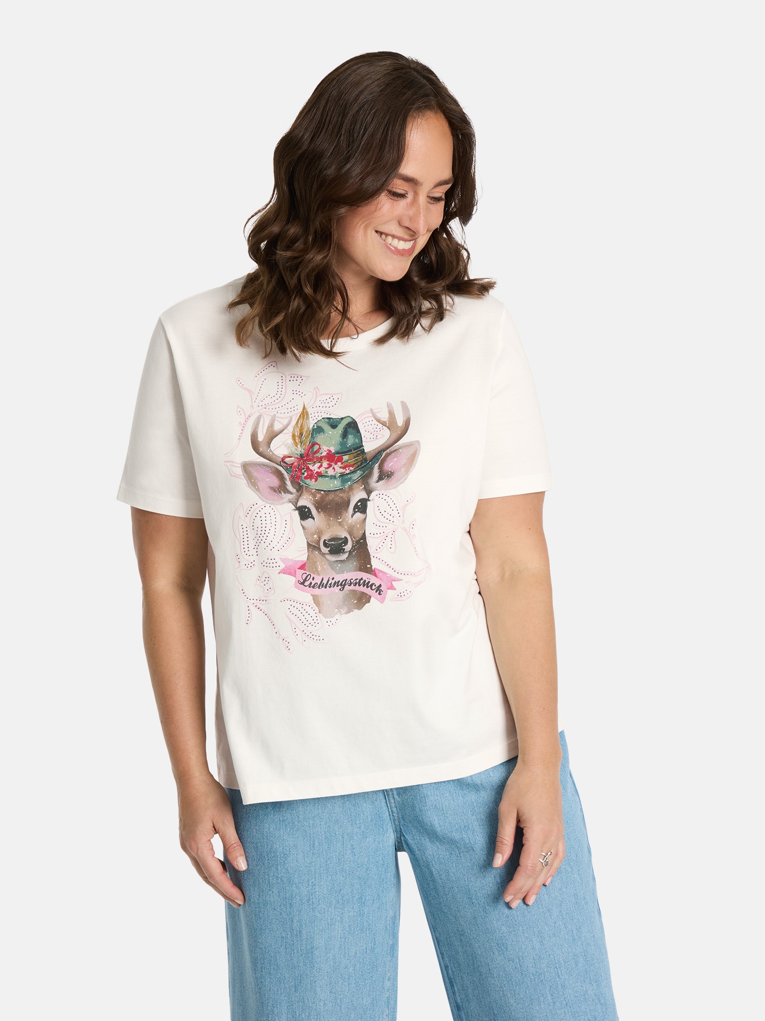 Lieblingsstück Rundhalsshirt "Cara", mit Frontprint günstig online kaufen