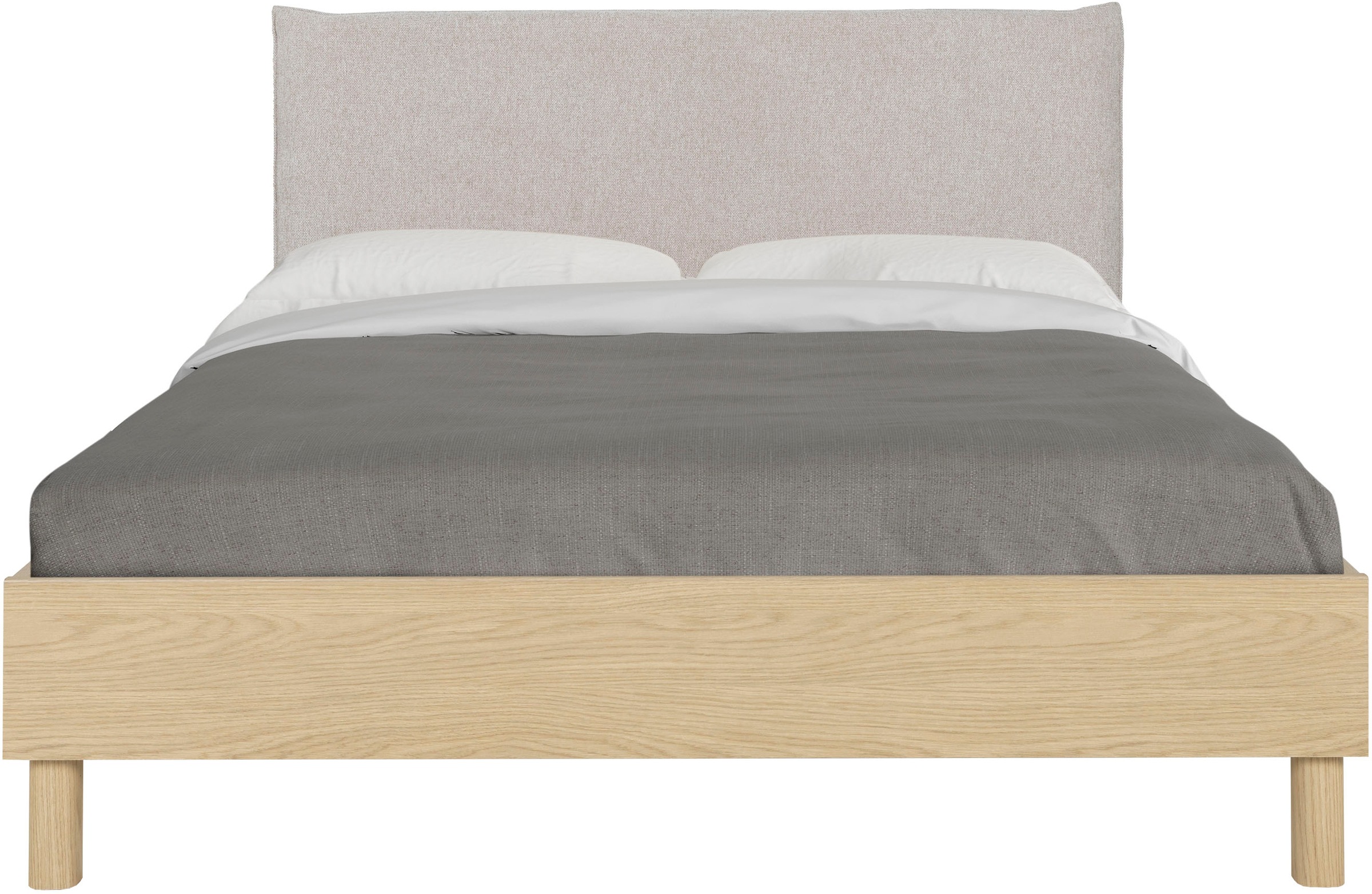 Gami Einzelbett »Auriol«, Bett 160 x 200 cm,  mit gepolstertes Kopfteil aus Textil, ohne Matratze