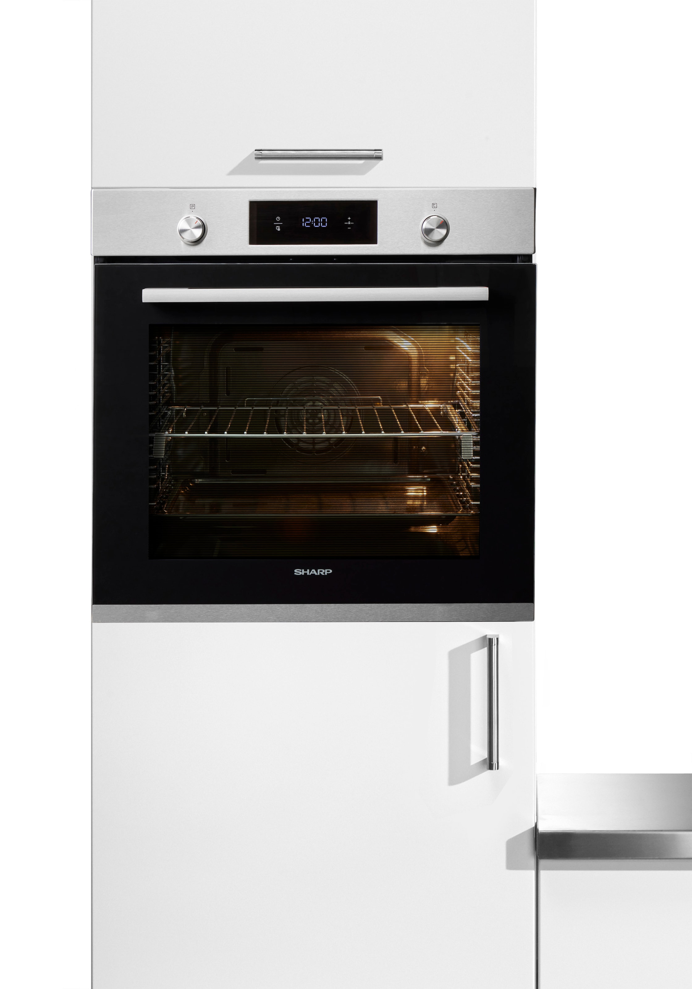 Sharp Einbaubackofen  »K-71P28INM-EU«, mit Vollauszug, Pyrolyse-Selbstreinigung, Pyrolytische Reinigung
