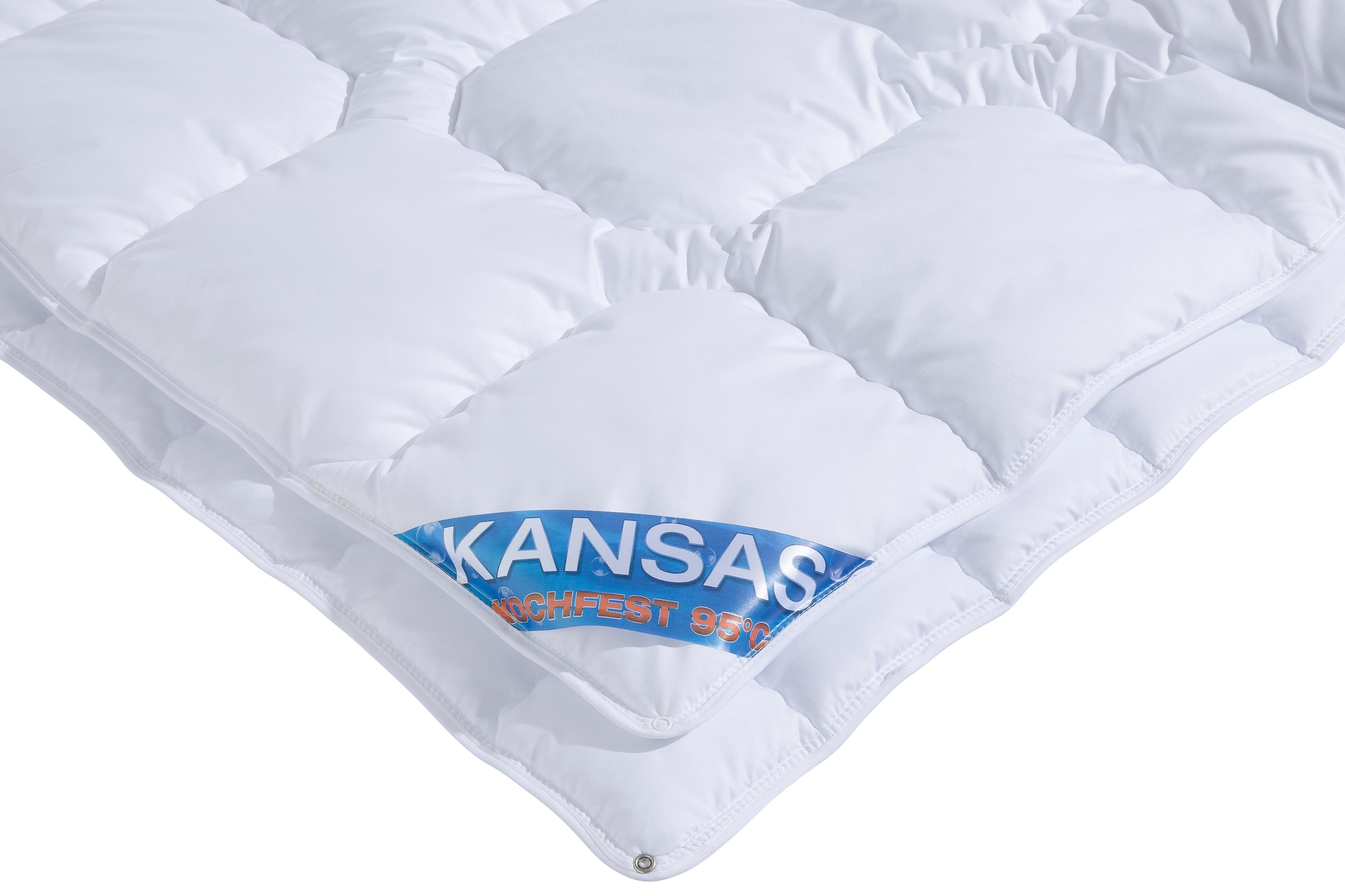 f.a.n. Schlafkomfort Microfaserbettdecke »Kansas«, 4-Jahreszeiten, Füllung Polyesterfaser, Bezug 100% Polyester, (1 St.), Bettdecke in 135x200 cm und weiteren Größen, für Sommer oder Winter