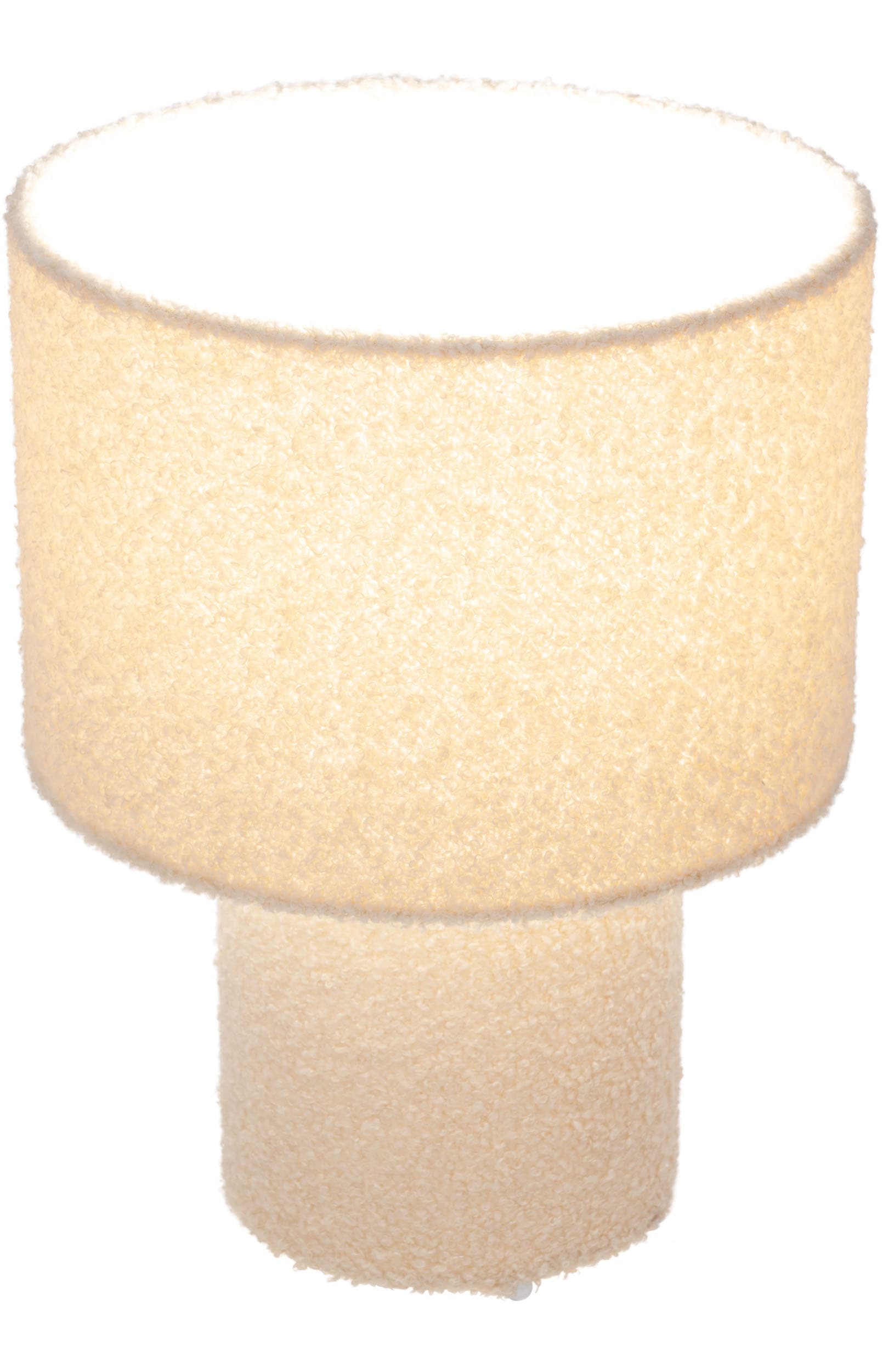 näve Tischleuchte »Fluffy« E27 1 Stk. fluffiger Plüschbezug, H:31cm D:23cm, Zuleitung mit Kippschalter, E27