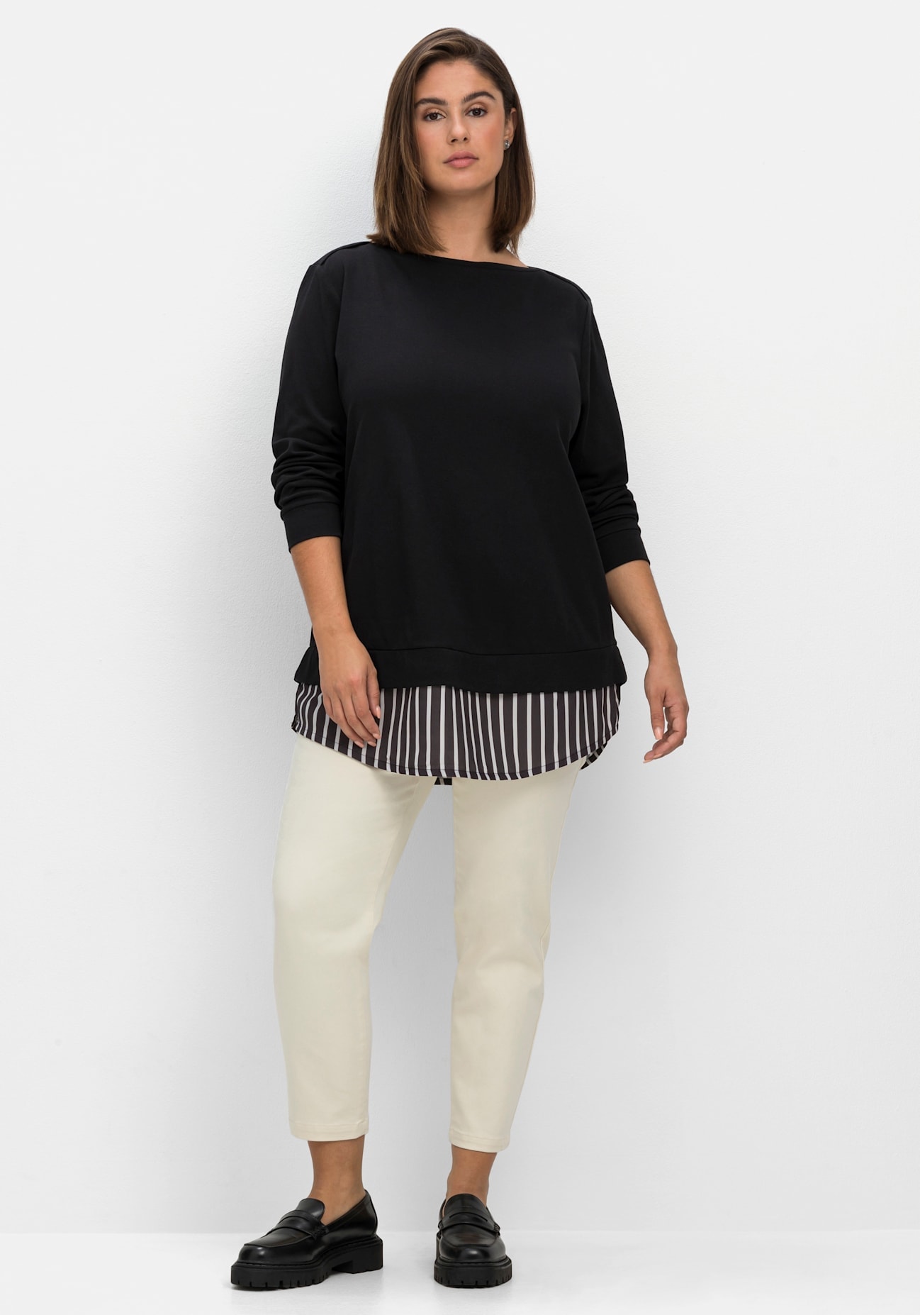 Sheego 2-in-1-Langarmshirt "2-in-1-Shirt", (1 tlg.) günstig online kaufen