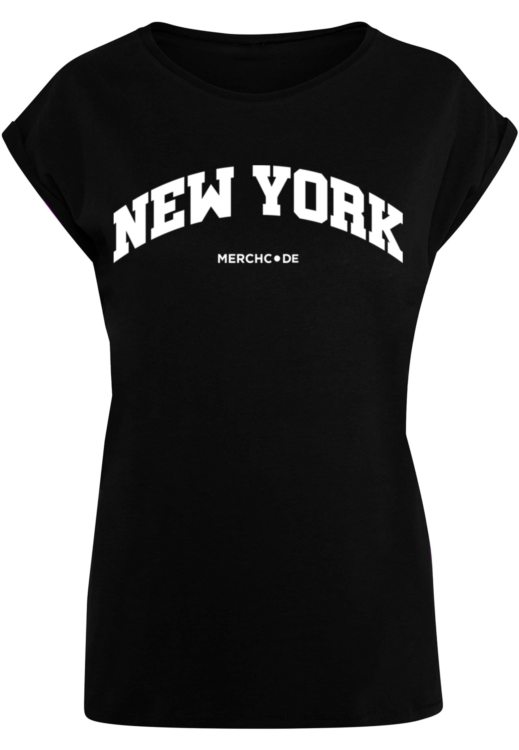 Merchcode T-Shirt "Merchcode Damen Ladies New York Wording - T-Shirt" günstig online kaufen