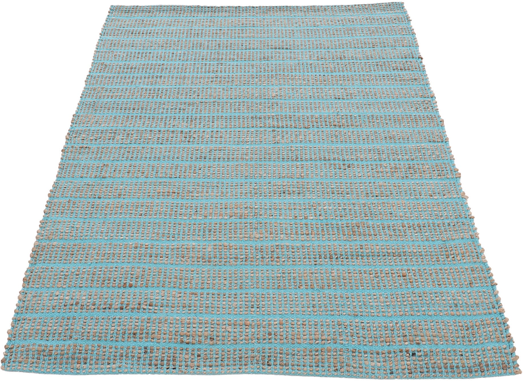 carpetfine Teppich »Lara«, rechteckig, 6 mm Höhe, Wendeteppich aus Jute/Baumwolle, Wohnzimmer