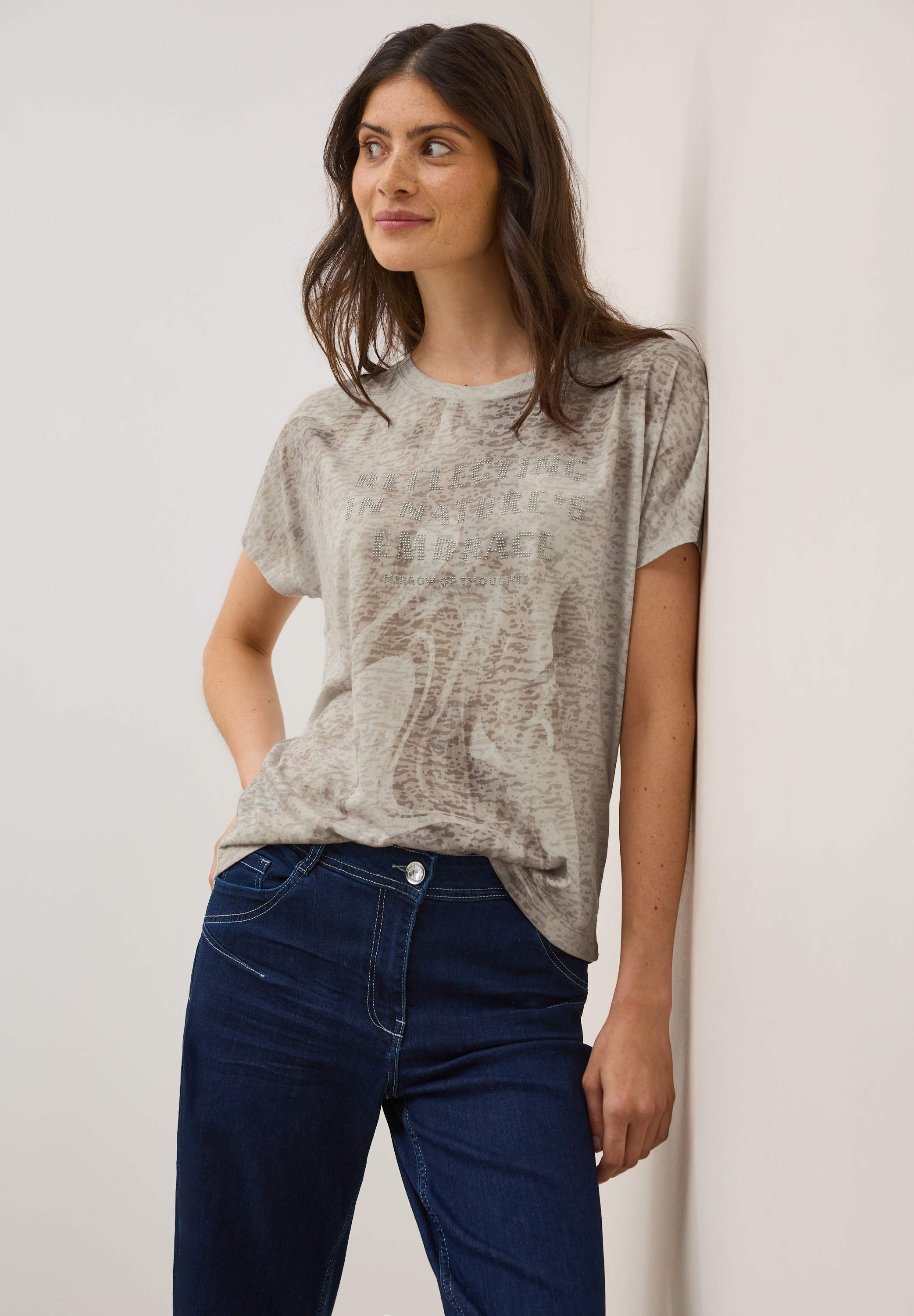 Cecil T-Shirt, mit Wording-Print günstig online kaufen