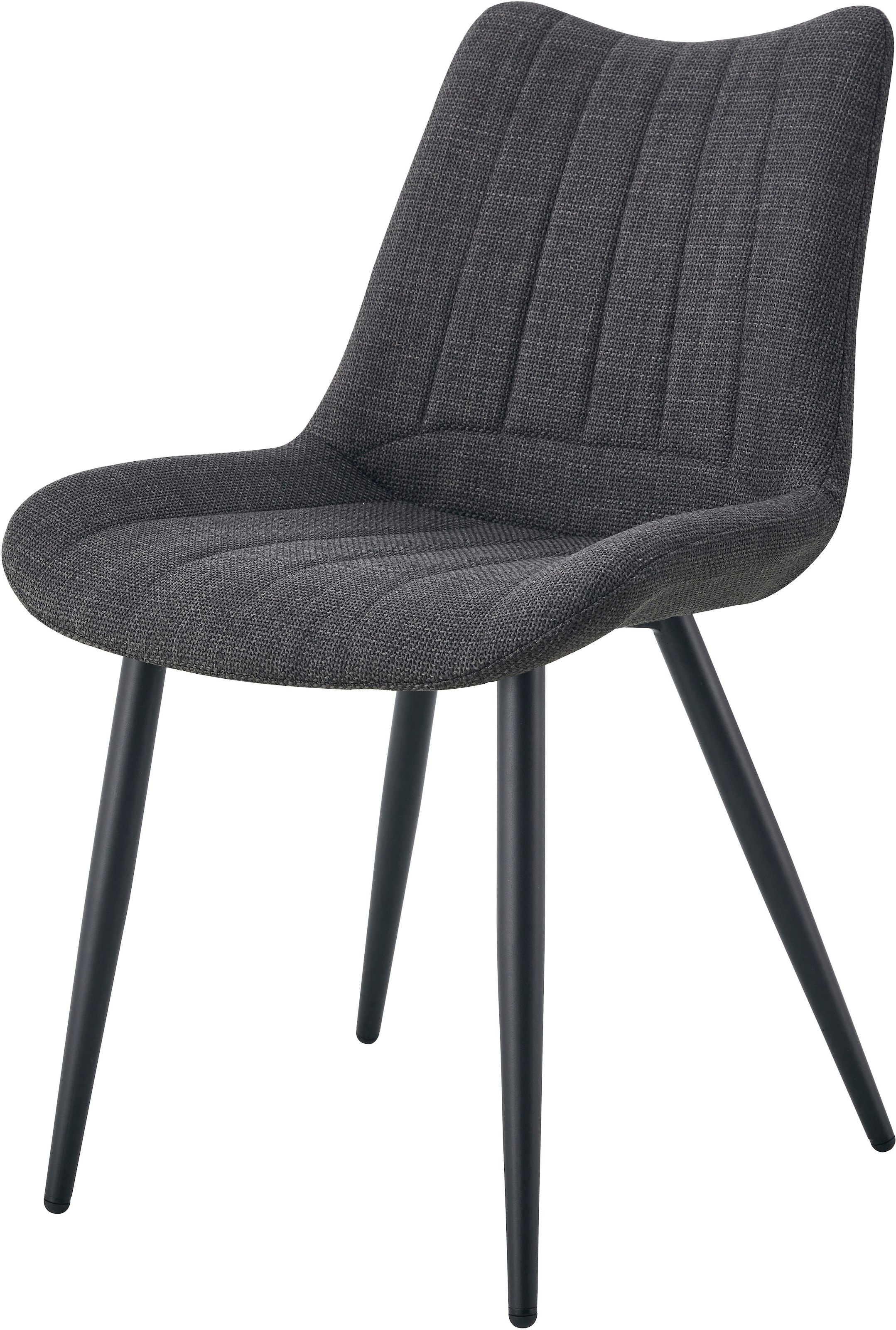 Home affaire Esszimmerstuhl »DAWSON, 2er Set, mit Metallgestell in matt schwarz« (Set) 2 Stk.in verschiedenen Farben, Belsatbarkeit pro Stuhl 120 kg, mit Griffloch