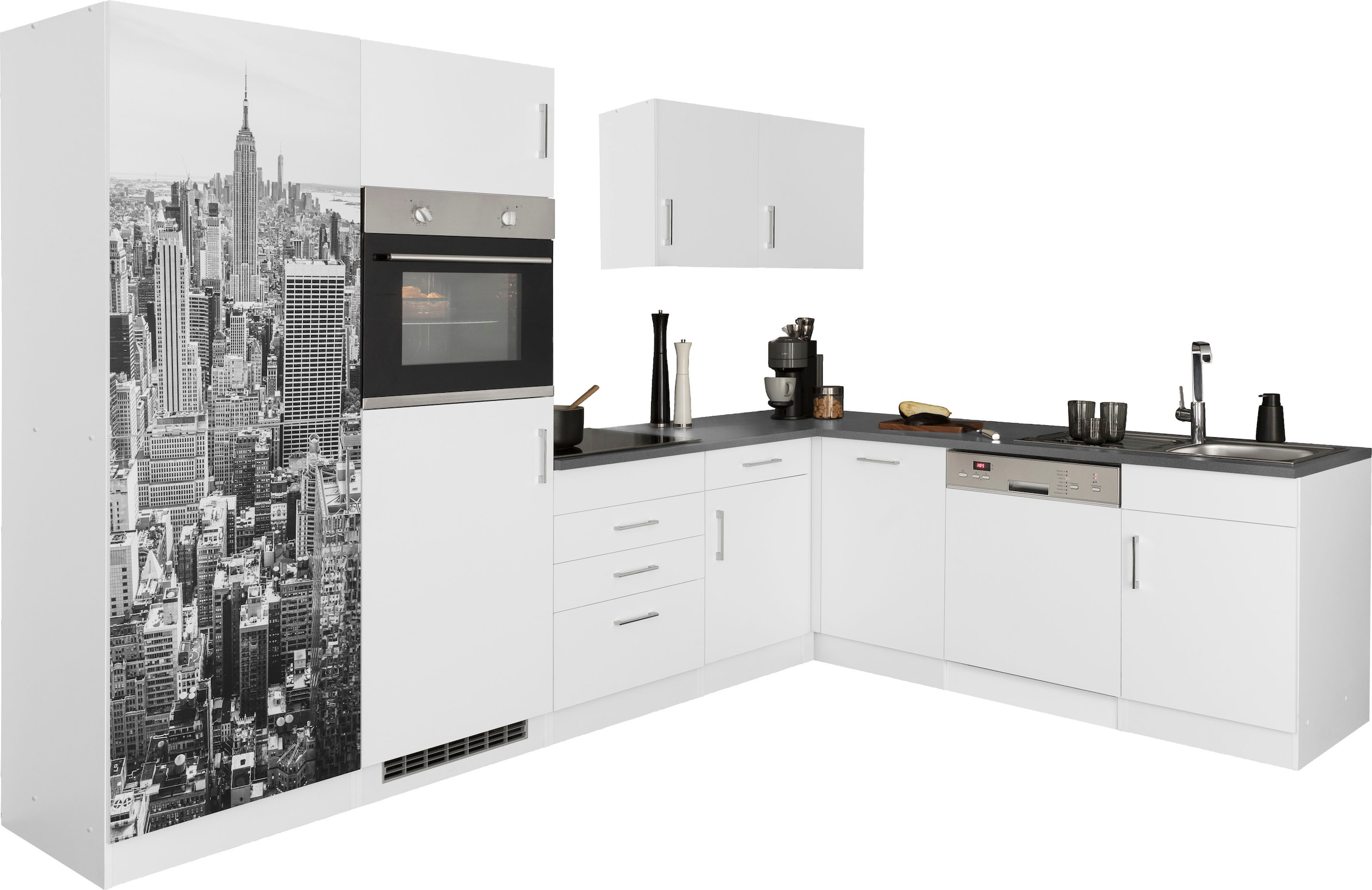 KOCHSTATION Küchenzeile "KS-Paris – Küchen mit einzigartigen Fotomotiven au günstig online kaufen