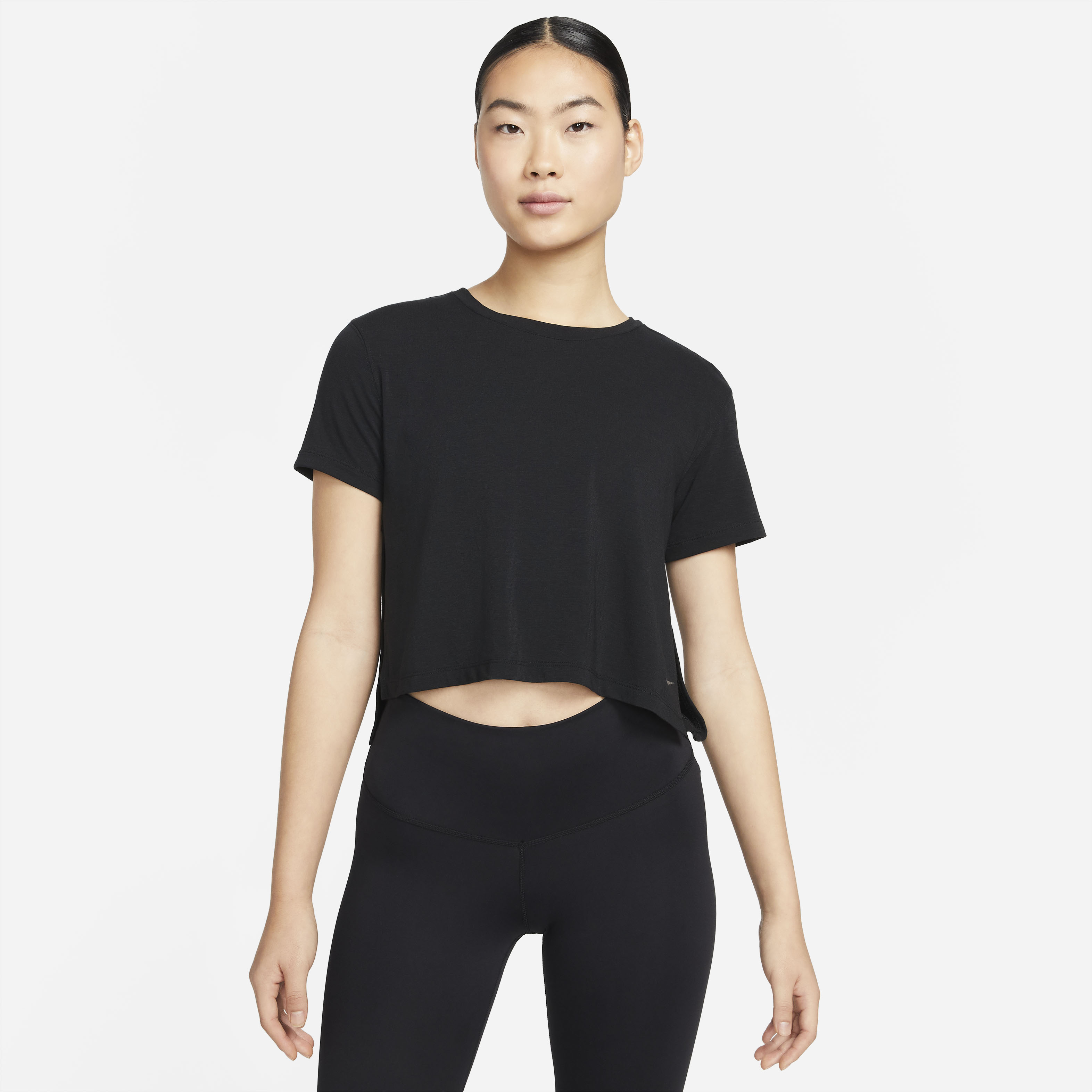 Nike Yogashirt Yoga Dri-FIT Women's Top schwarz Damen Shirts Sweatshirts