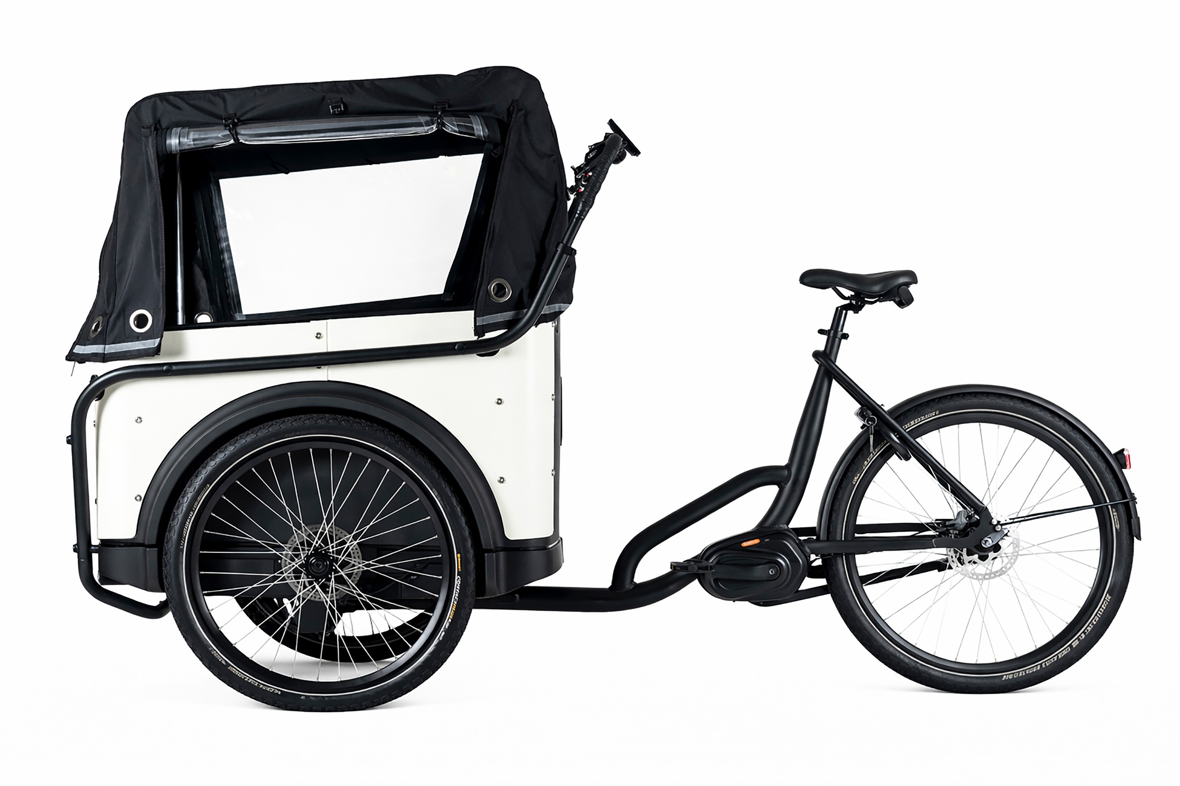 Royal Cargo Bikes »Cargo 3W Premium 17,5Ah / 630 Wh 24 / 26 Zoll weiß« 7 Gang Shimano Nexus Schaltwerk Nabenschaltung Mittelmotor 250 W