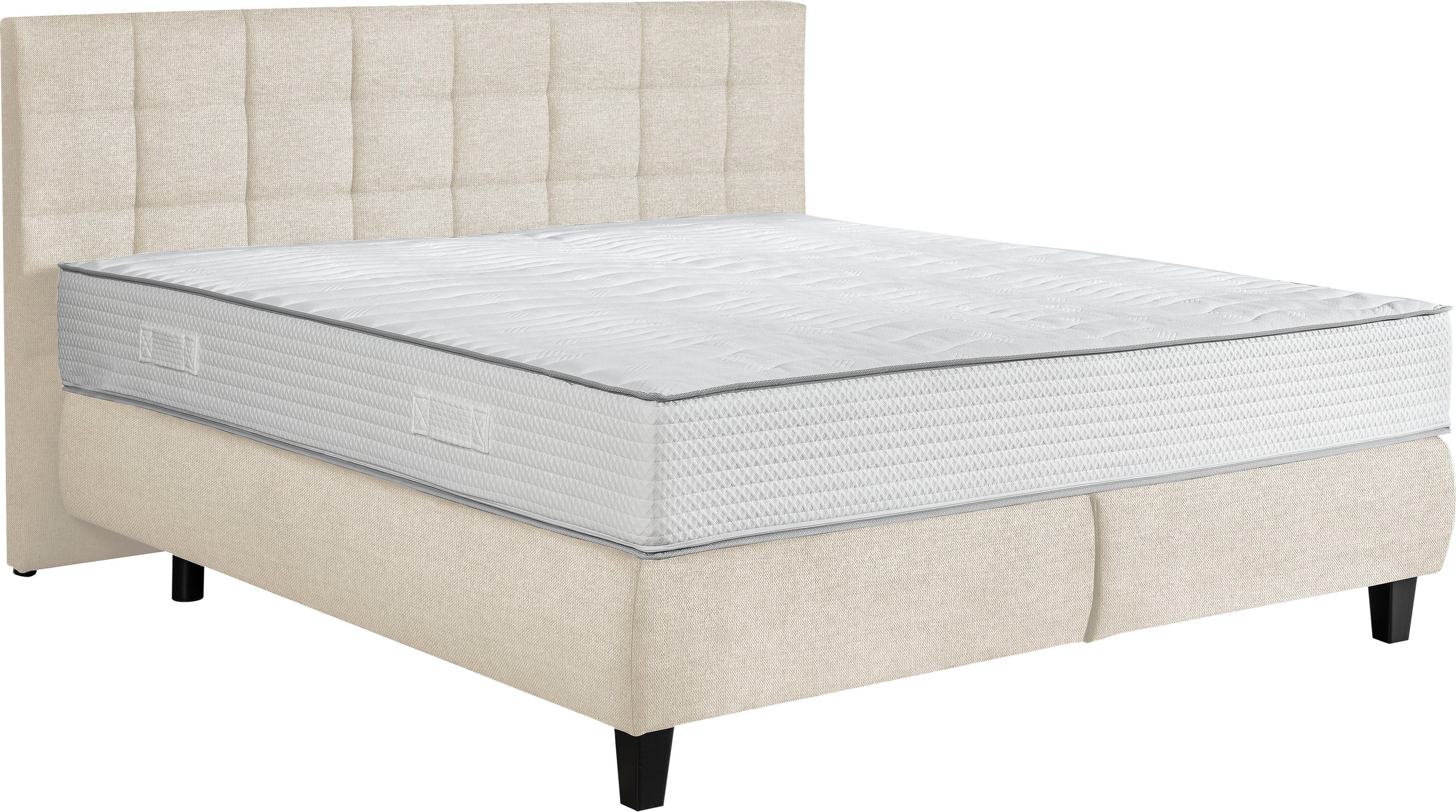 alina Boxspringbett »Edera«, Doppelbett wahlweise mit Topper, Liegefläche 180x200 cm, mit Steppung