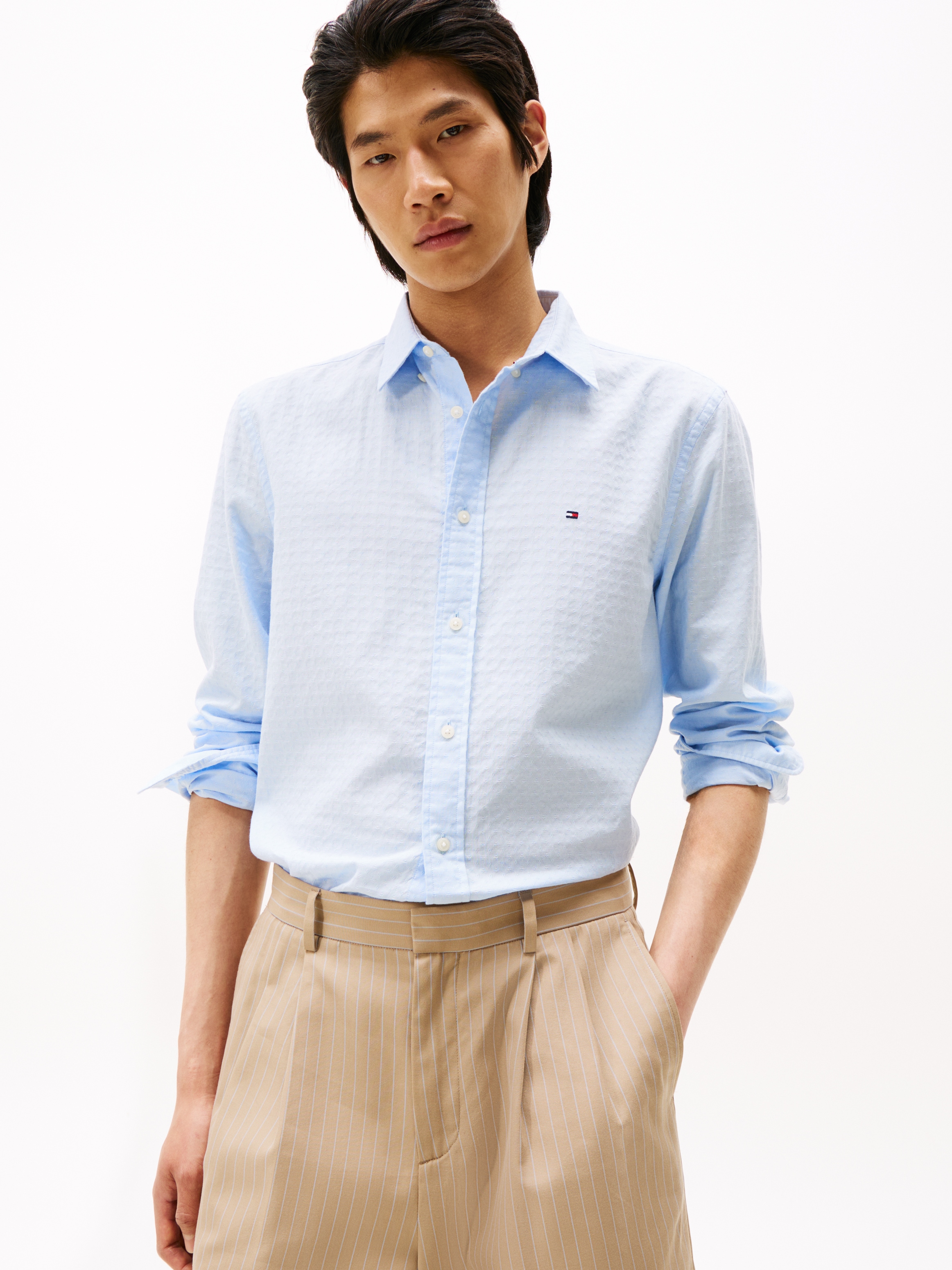 Tommy Hilfiger Langarmhemd "DOBBY STRUCTURE RF SHIRT" günstig online kaufen