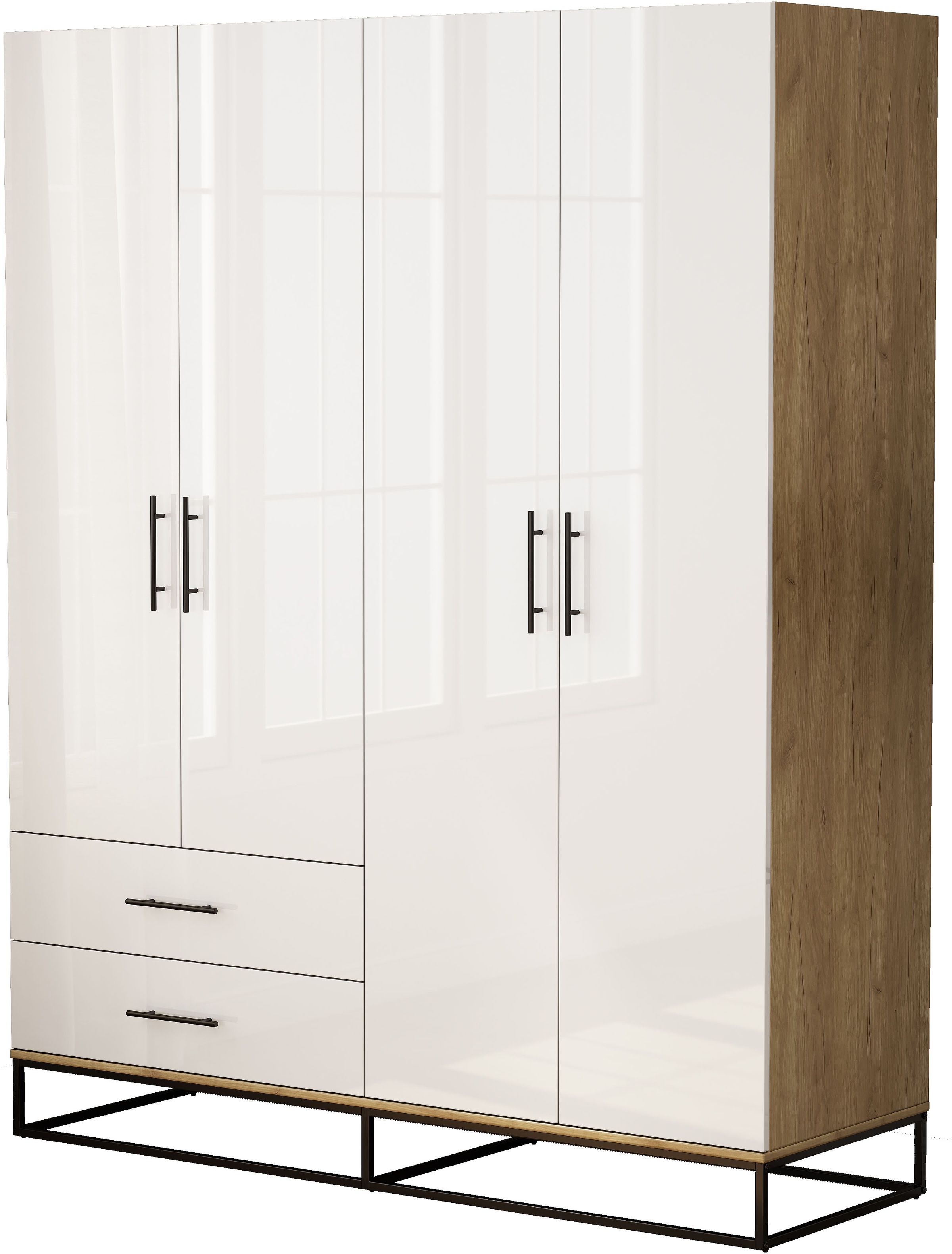 OTTO home Kleiderschrank "Luca Kommode Schrank Schlafzimmer" Schwarze Griff günstig online kaufen