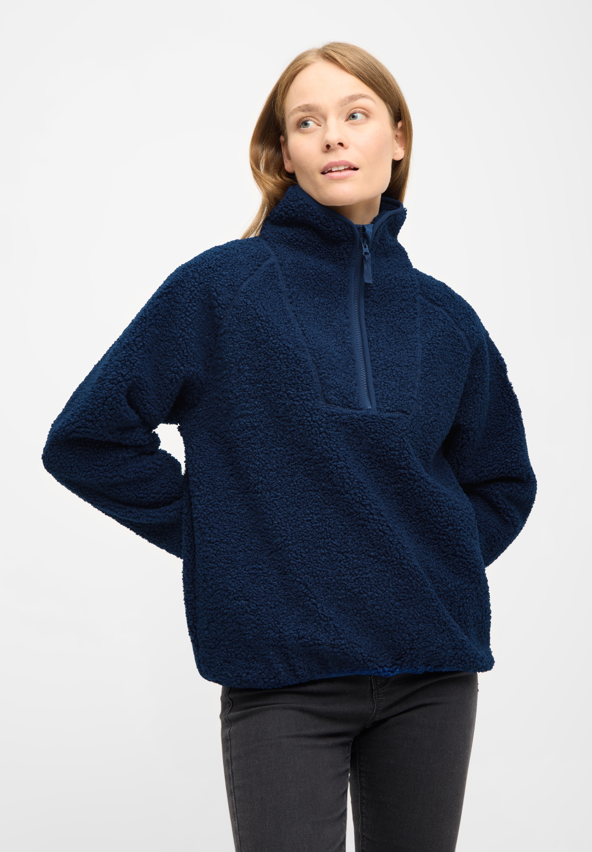 Derbe Fleecejacke "Kuschelby Troyer" ohne Kapuze Fleecepullover, Halfzip, w günstig online kaufen