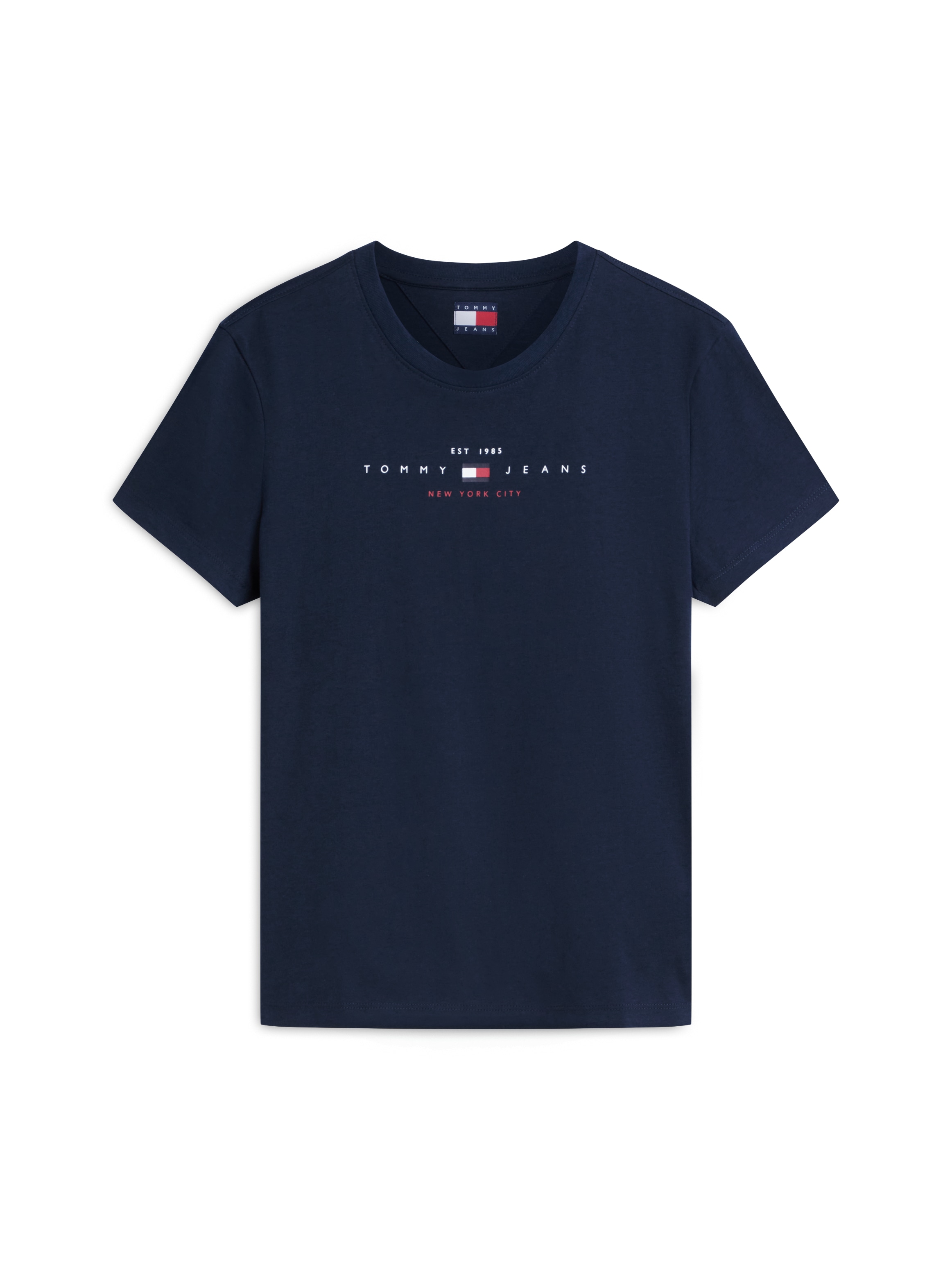 Tommy Jeans Kurzarmshirt »TJW REG US LINEAR SS TEE« Baumwollmischung, regular fit, Logo