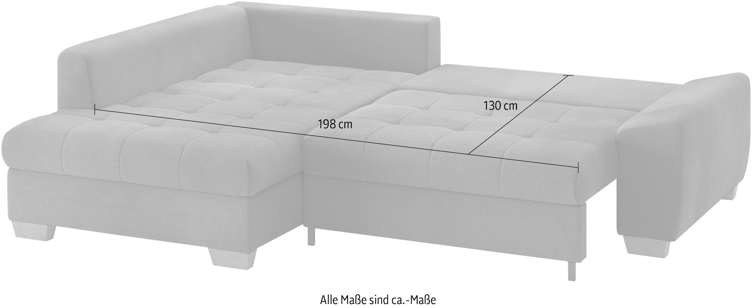 Mr. Couch Ecksofa »Nikita II, L-Form«, mit Kaltschaumpolsterung, wahlweise mit Bett und Bettkasten