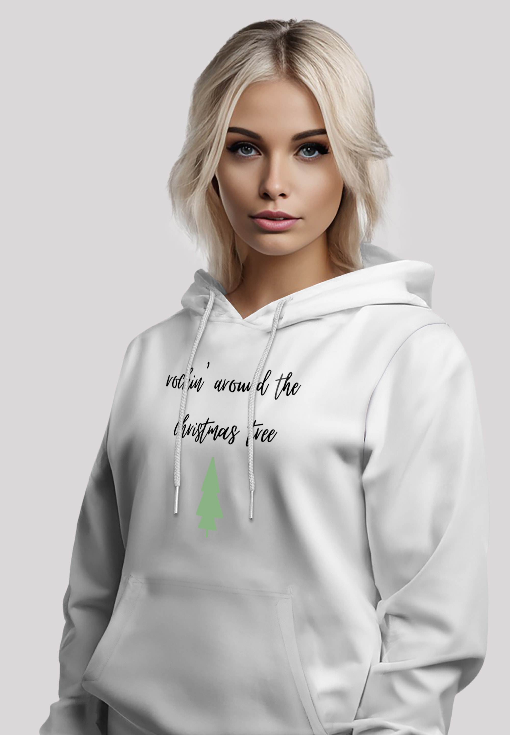 F4NT4STIC Kapuzenpullover »Rockin around the Christmas Weihnachten tree«, Premium Qualität, Weihnachten, Geschenk
