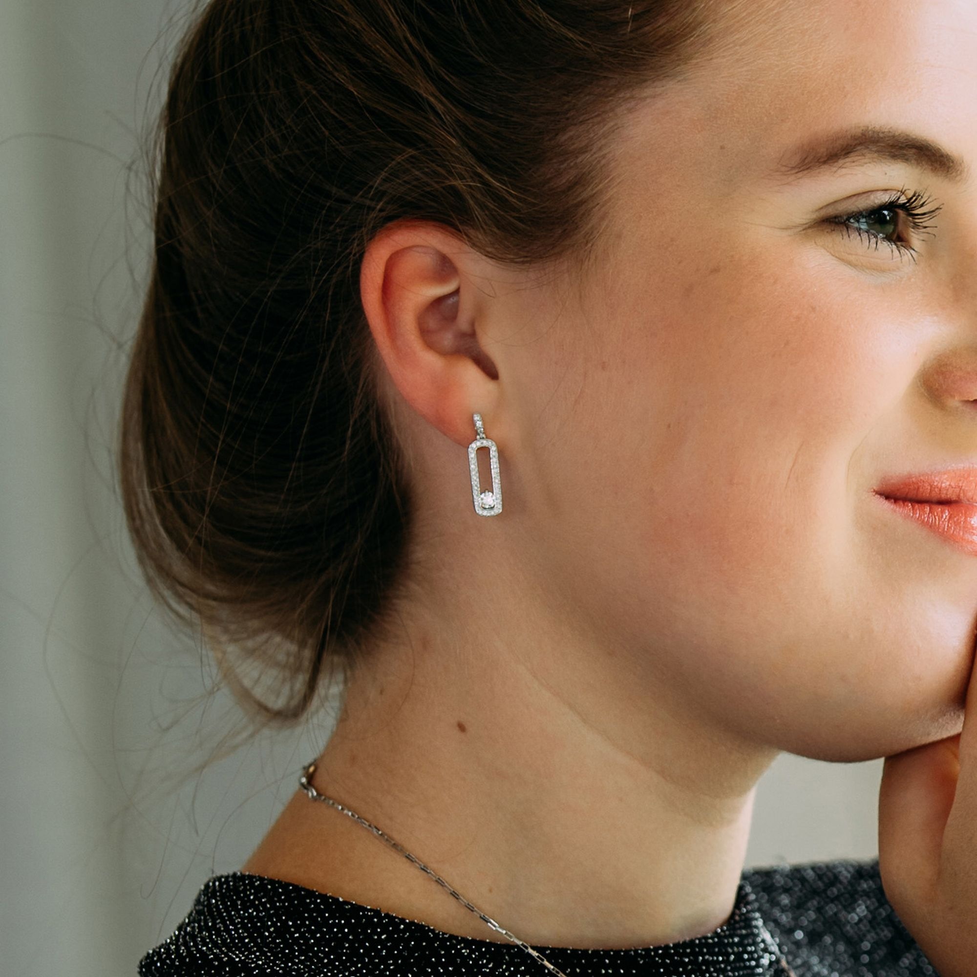 Julie Julsen Paar Ohrstecker »925 Silber rhodiniert Zirkonia weiß«