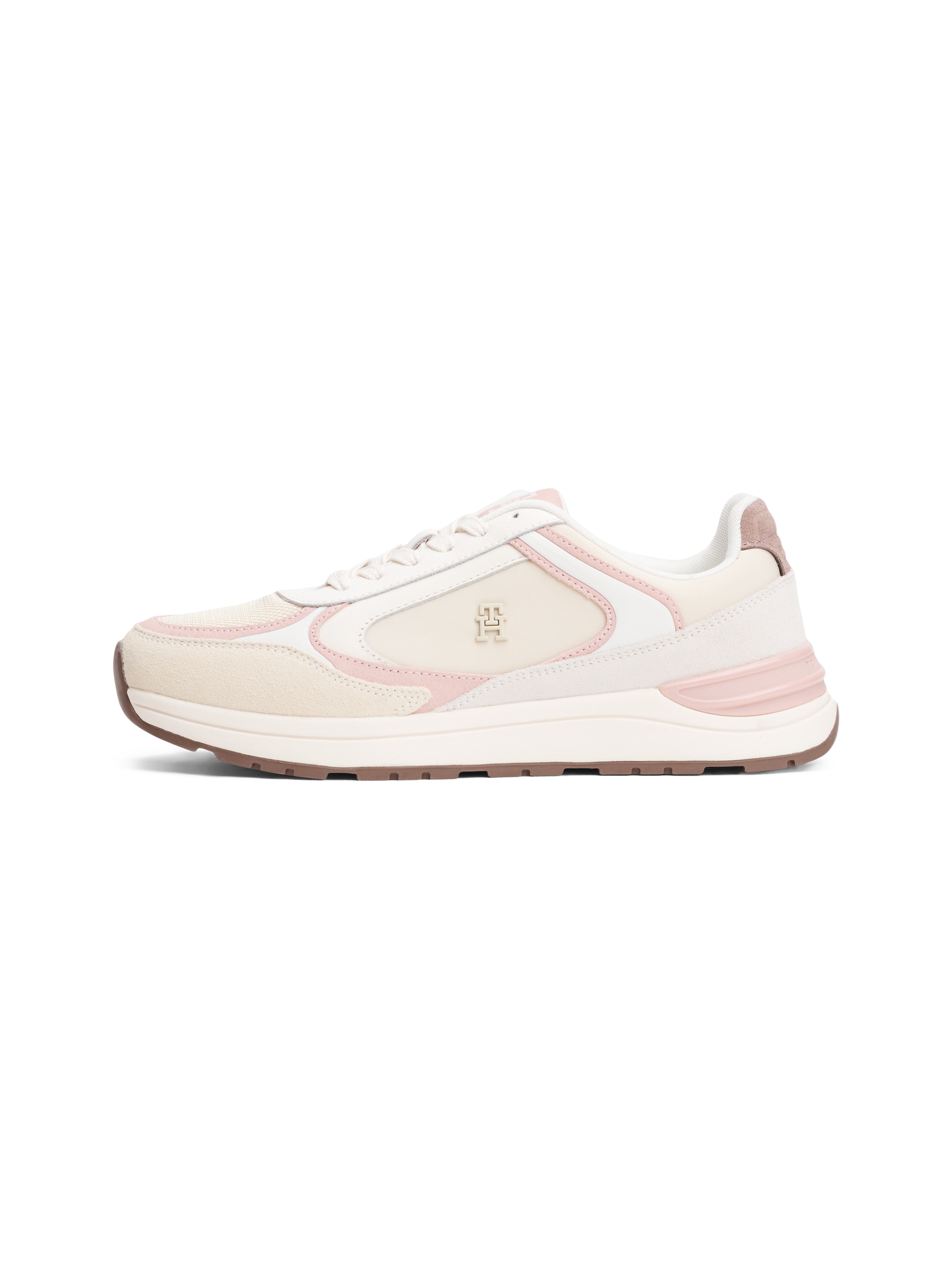 Tommy Hilfiger Keilsneaker »CASUAL FASHION RUNNER MIX«, Plateau, Freizeitschuh, Halbschuh, Schnürer mit TH-Logoapplikation