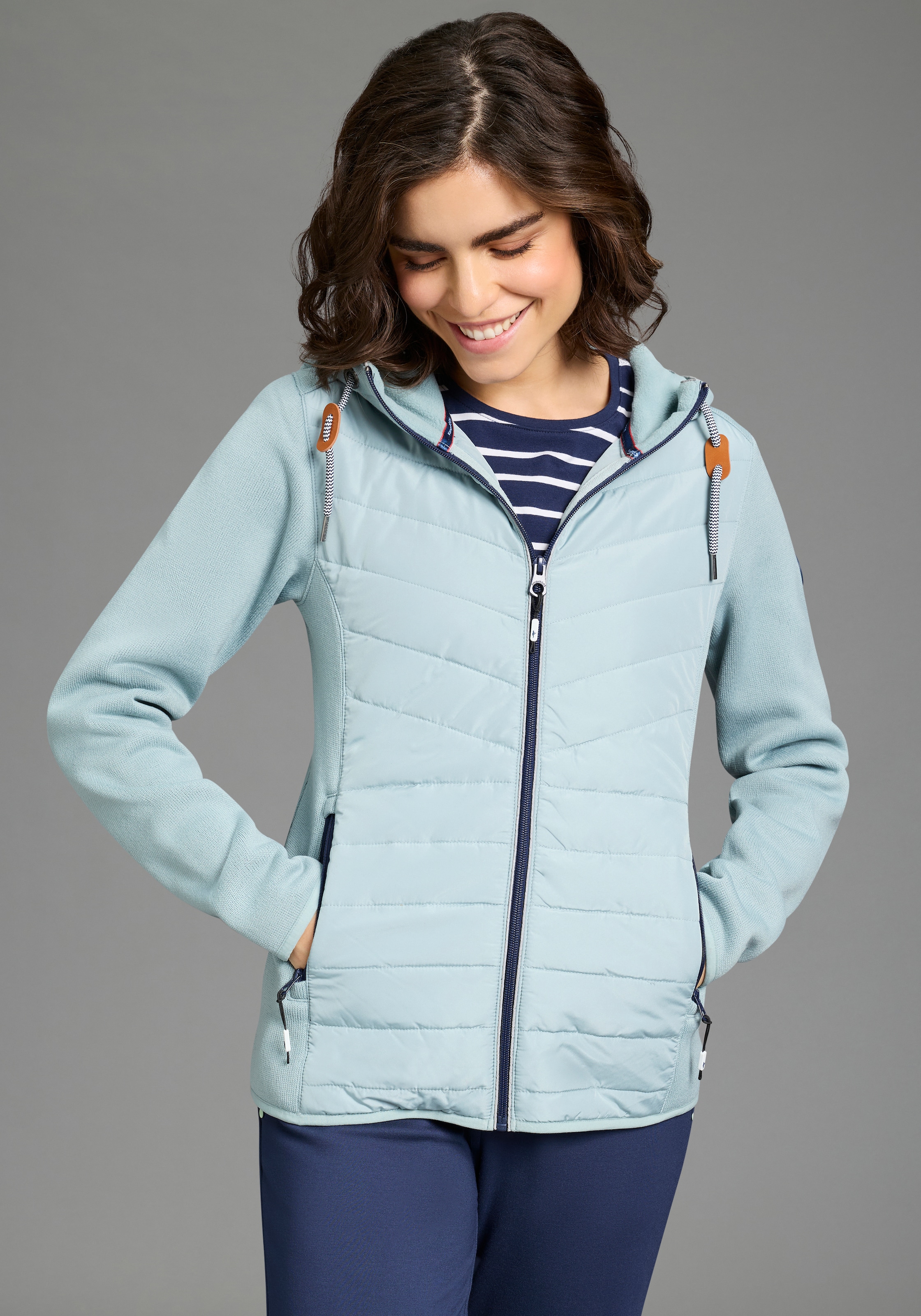 KangaROOS Hybridjacke mit Kapuze Übergangsjacke mit Kapuze Reißverschlussta günstig online kaufen