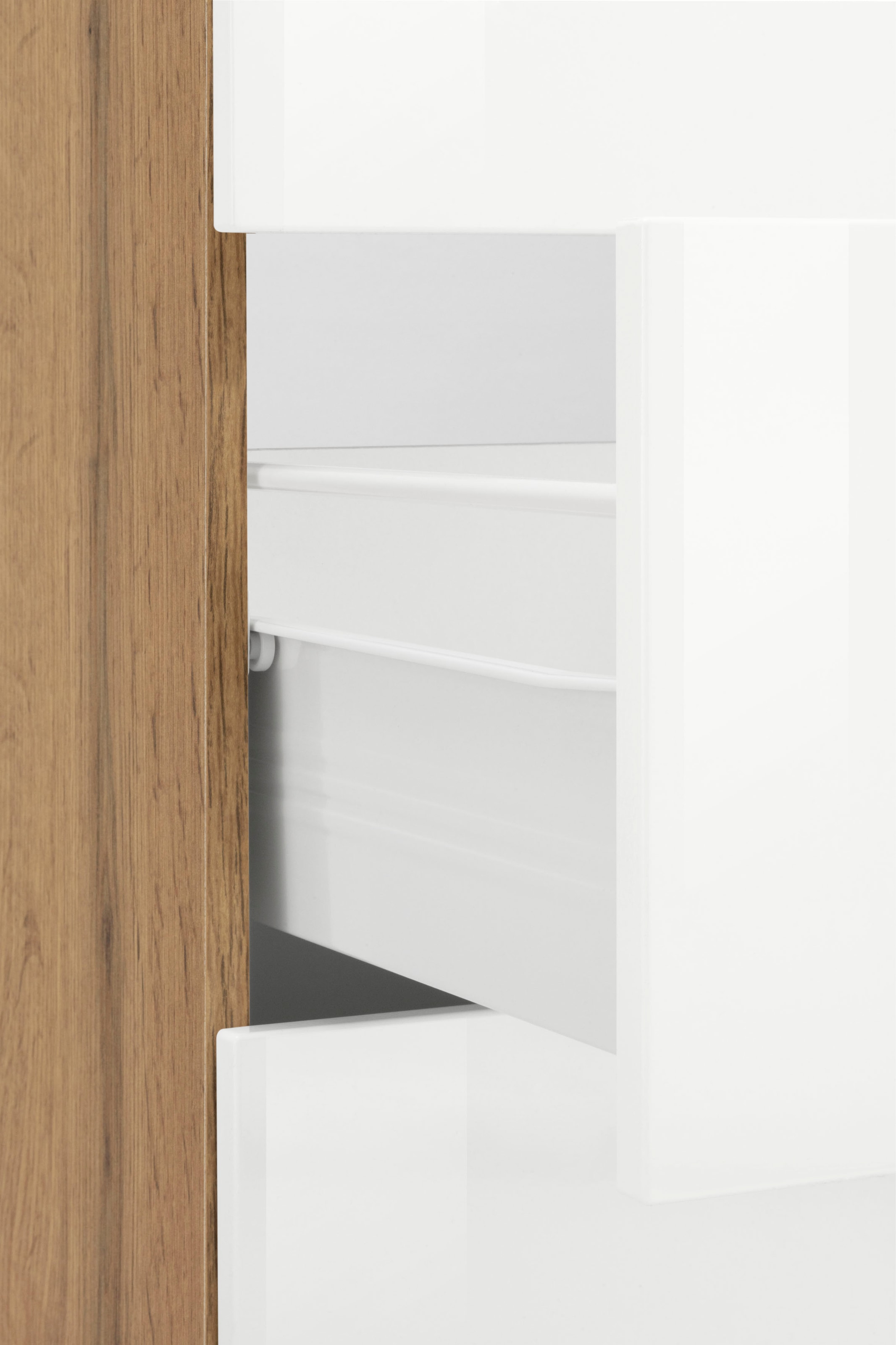 KOCHSTATION Küchenzeile »KS-Brindisi Breite 330 cm« wahlweise mit E-Geräten und Induktion, mit MDF-Fronten und Regal