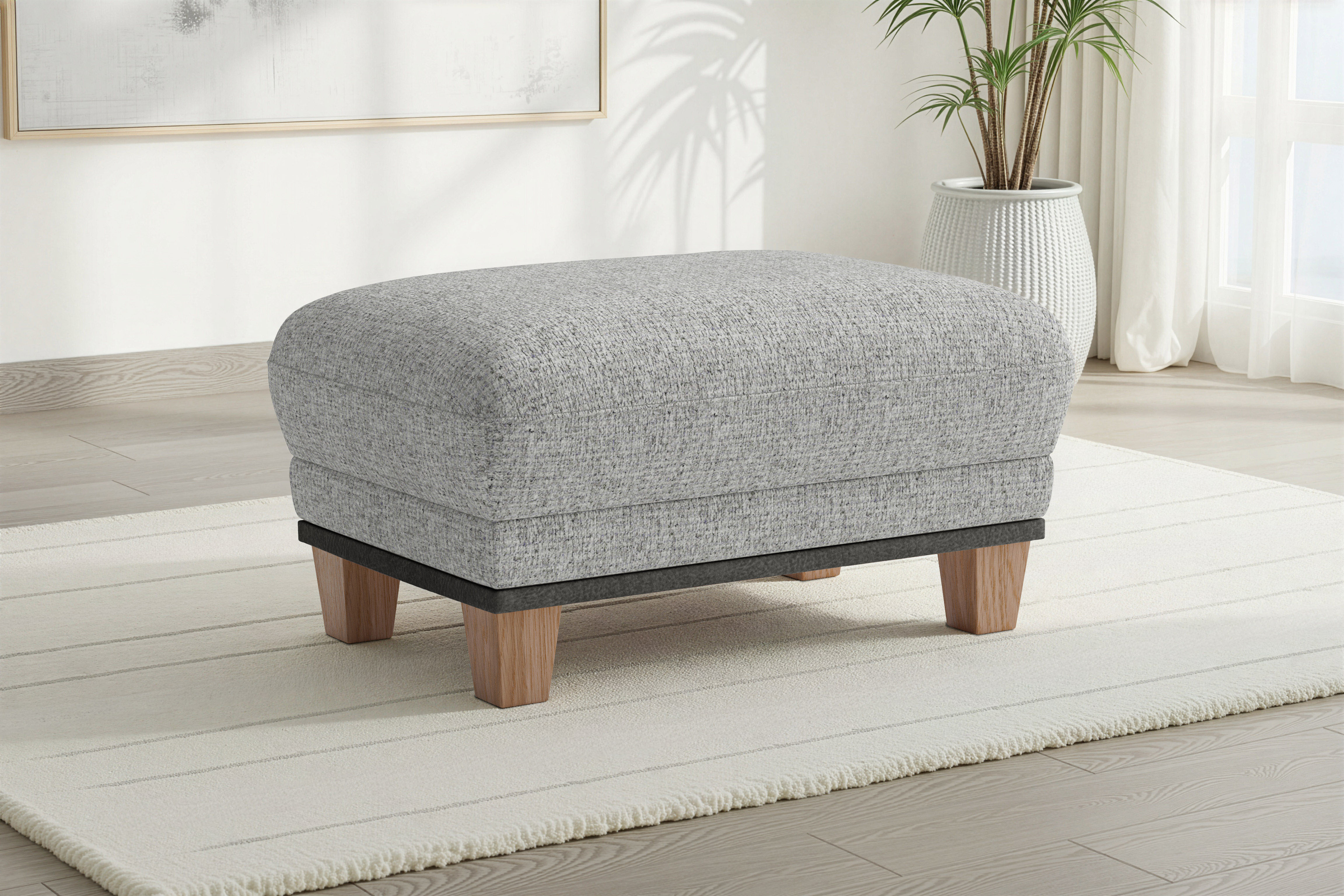 sit&more Polsterhocker "Concept" mit Buchefuß in drei Farben zur Auswahl