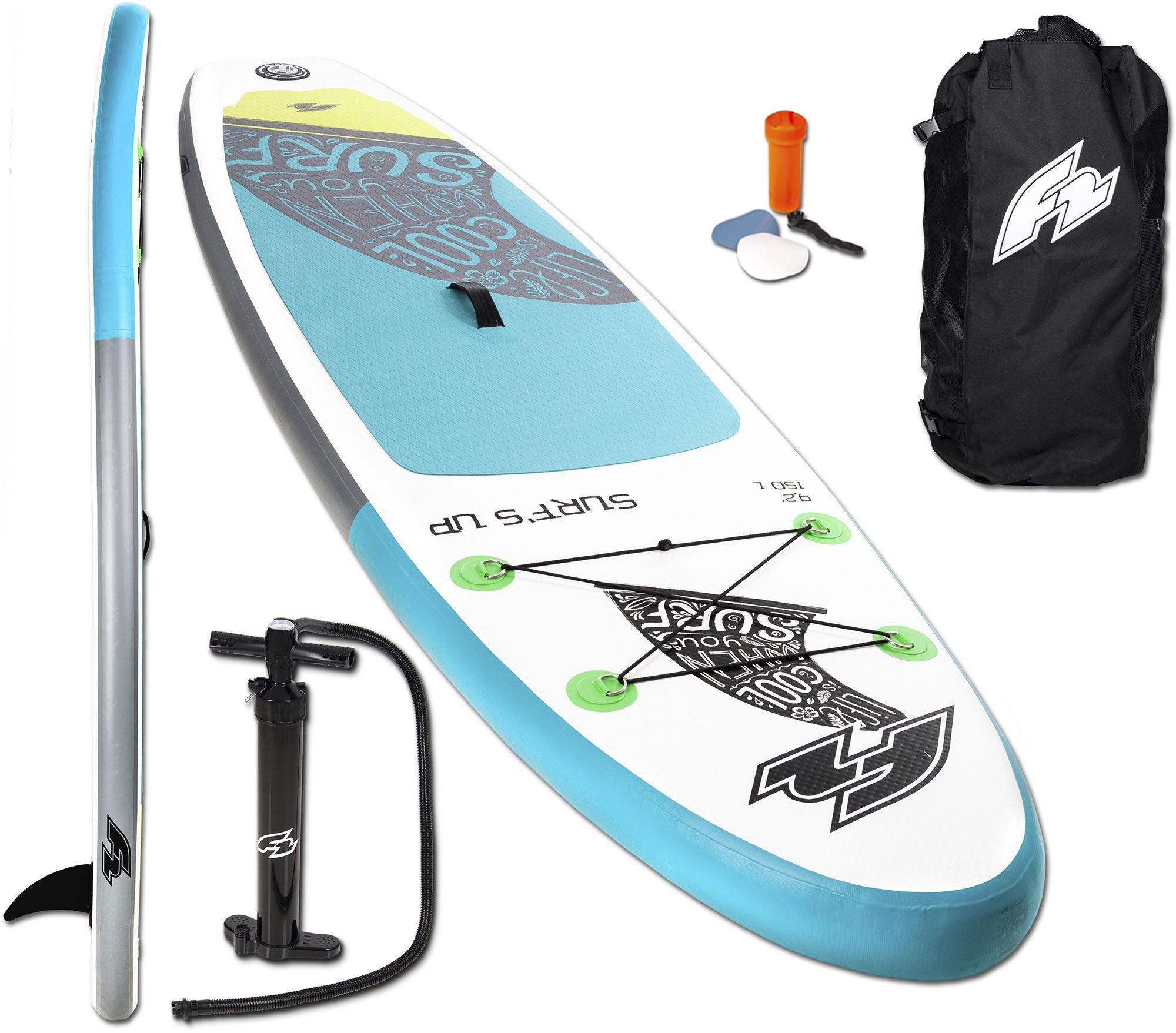 F2 Inflatable SUP-Board „F2 Surfs Up Kids“, (4 tlg.), ohne Paddel