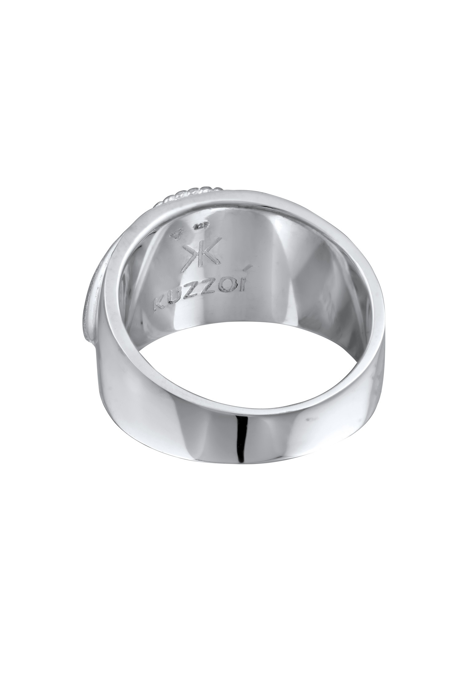 Kuzzoi Siegelring »Ring Siegelring Oval Onyx Schwarz 925 Sterling Silber«