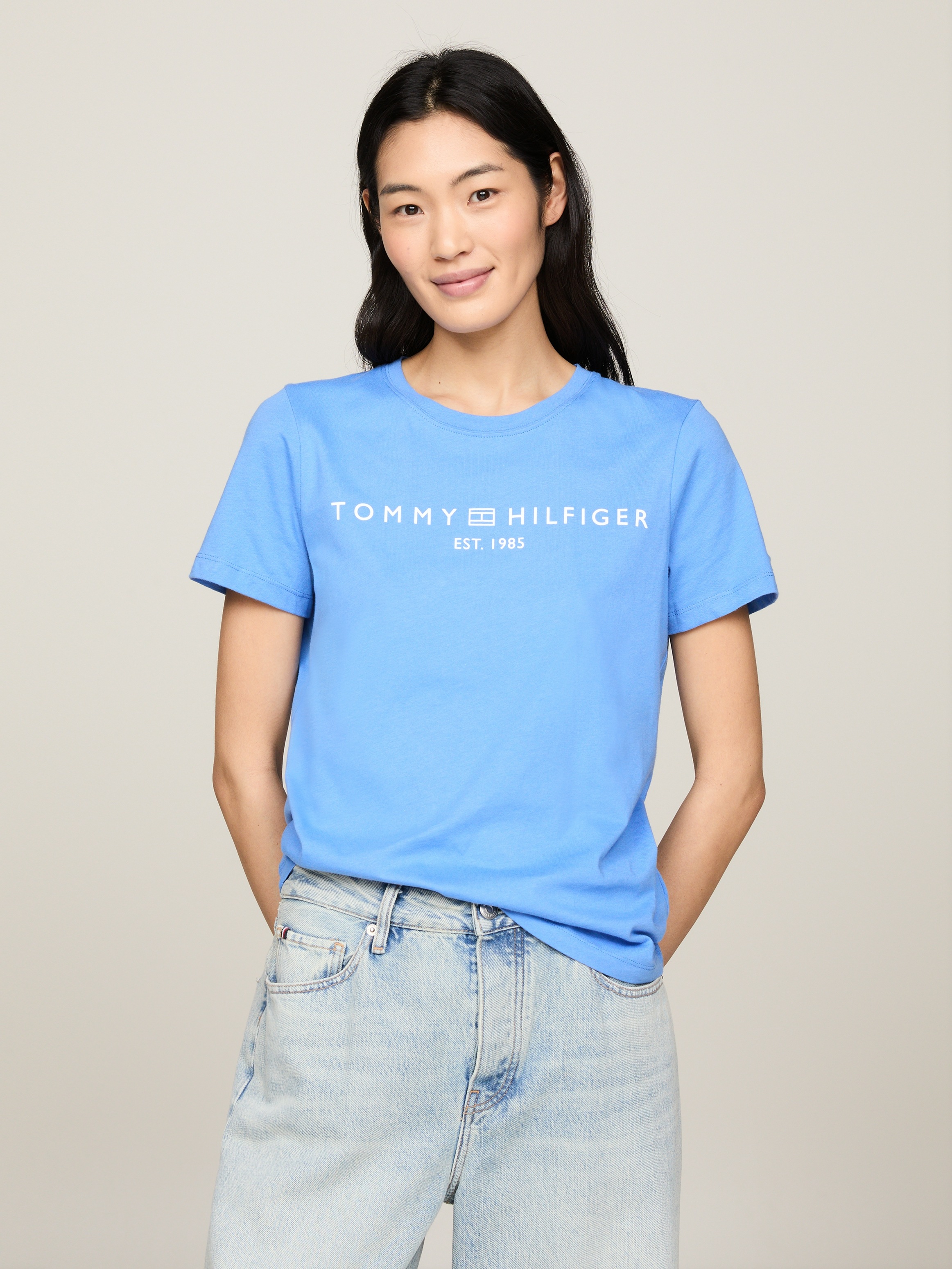 Tommy Hilfiger T-Shirt "REG CORP LOGO C-NK SS", mit Logoschriftzug günstig online kaufen