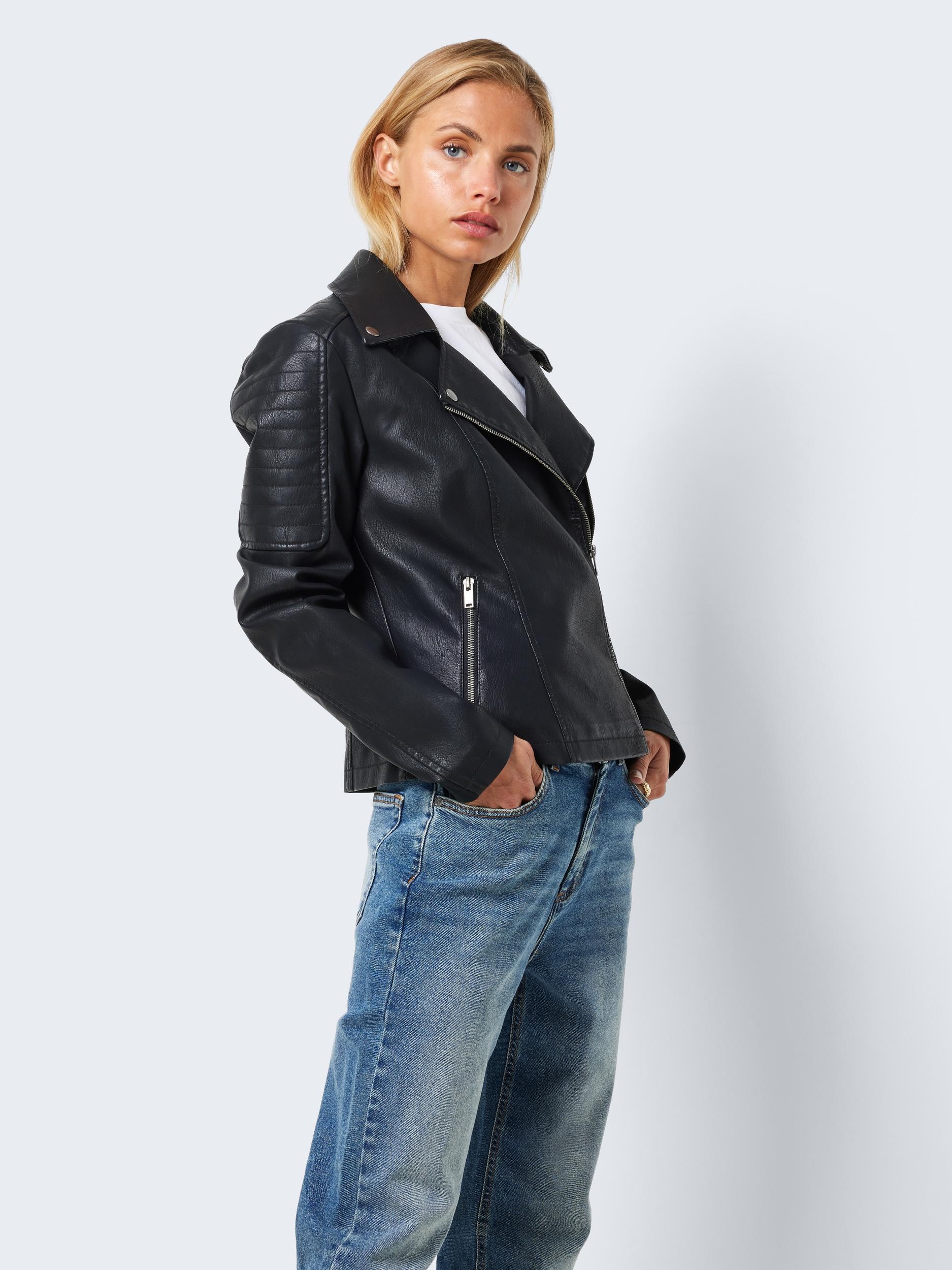 Noisy may Lederimitatjacke "NMREBEL L/S JACKET NOOS", mit vielen Biker Deta günstig online kaufen