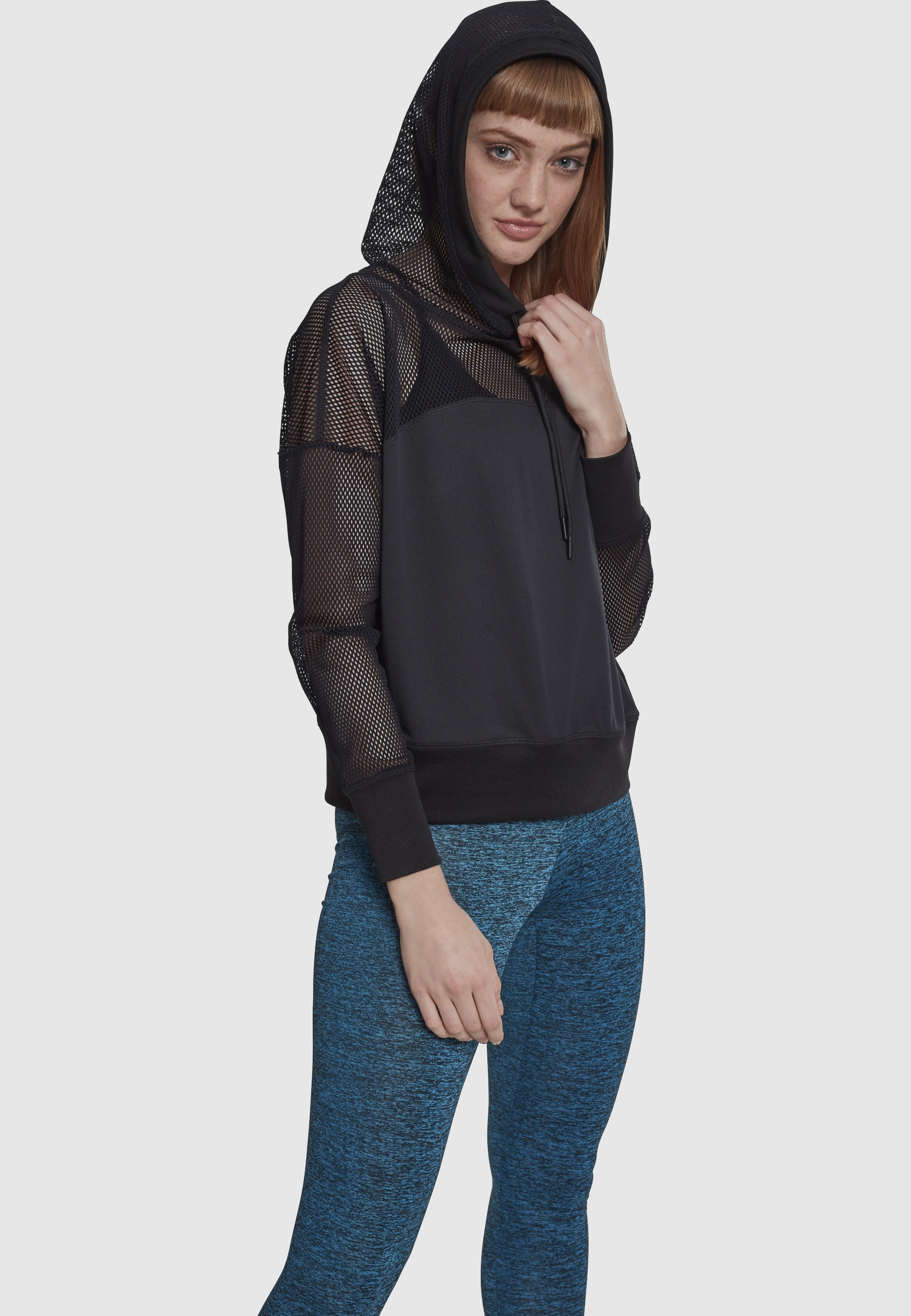 URBAN CLASSICS Sweatshirt »Urban Classics Damen Ladies Mesh Hoody«, 1 Stk.
