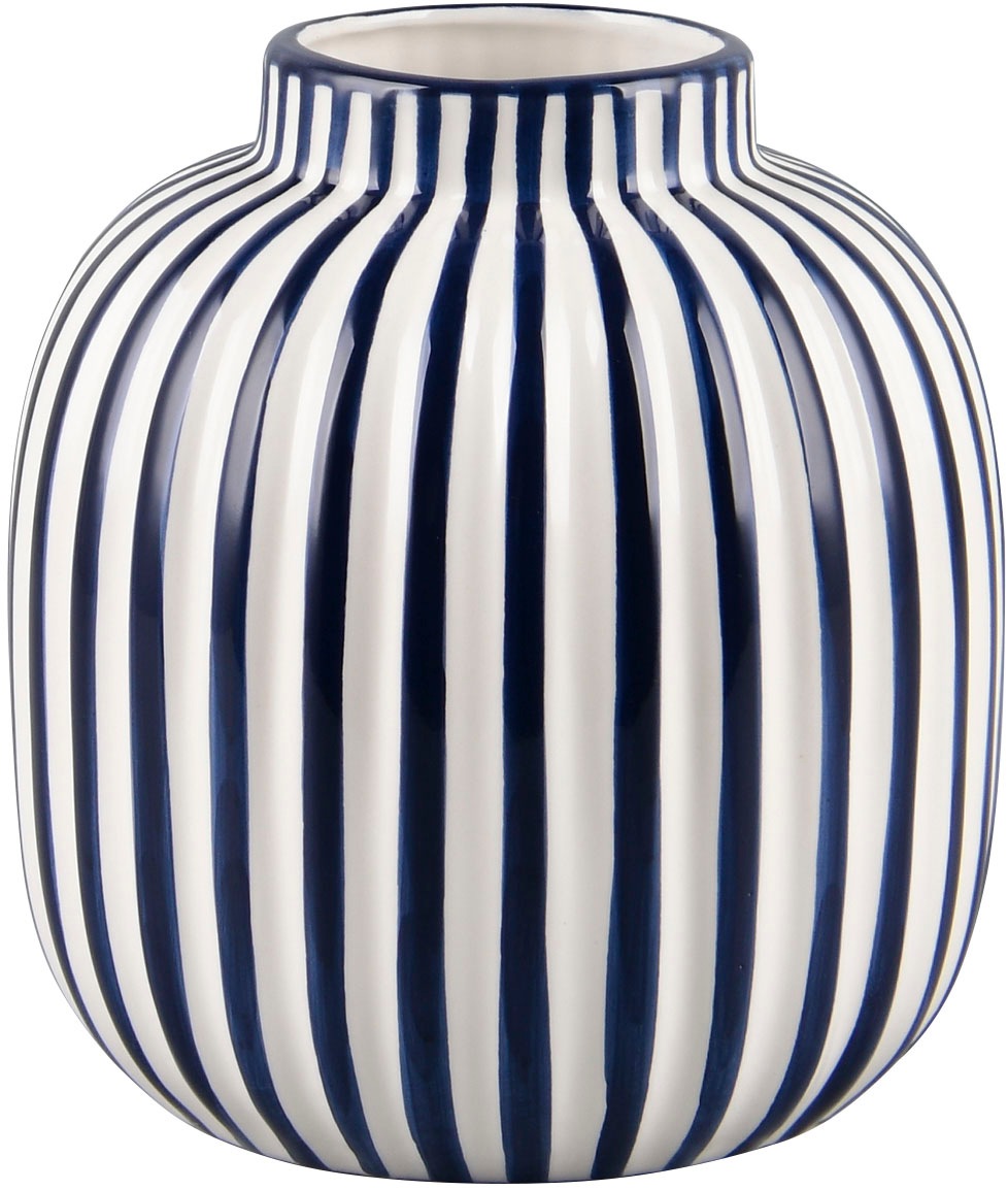 MIRRORS AND MORE Dekovase "SAVANNA" Dekovase mit Streifen günstig online kaufen