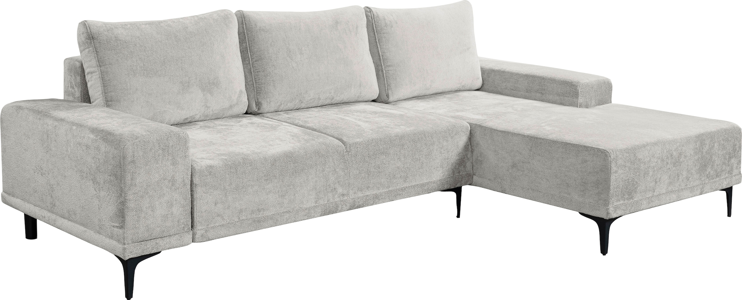 WERK2 Ecksofa »Havanna«, Moderne Eckcouch in Bouclé mit Schlaffunktion &  Bettkasten | BAUR