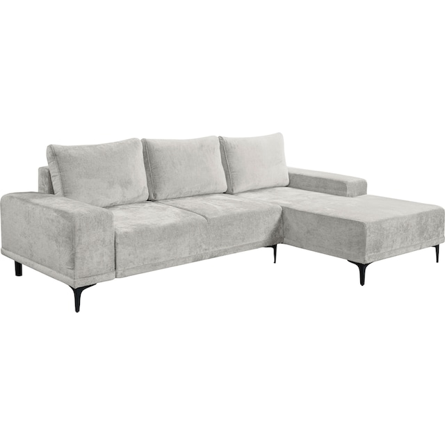 WERK2 Ecksofa »Havanna«, Moderne Eckcouch in Bouclé mit Schlaffunktion &  Bettkasten | BAUR