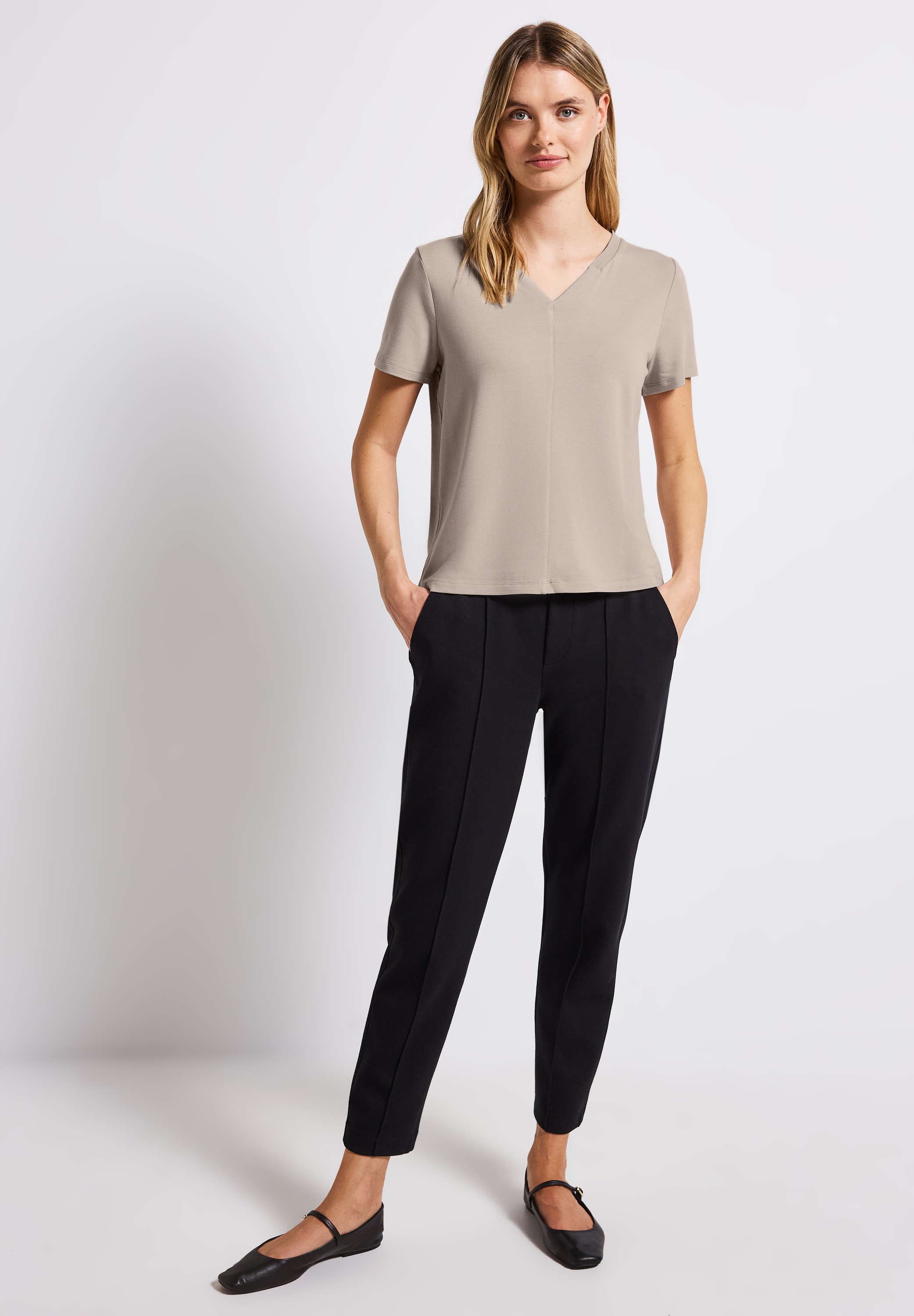 STREET ONE T-Shirt, aus strecthigem Viskosematerial