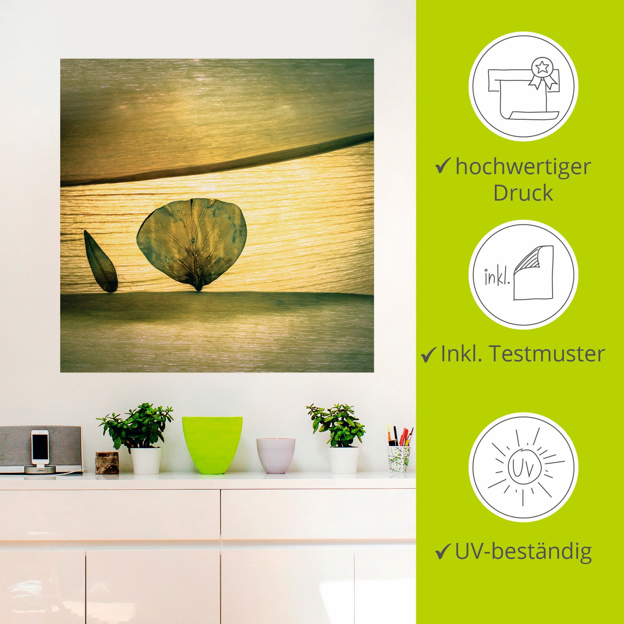 Artland Wandbild »Frühling?«, Blätter, (1 St.), als Leinwandbild, Poster, Wandaufkleber in verschied. Größen