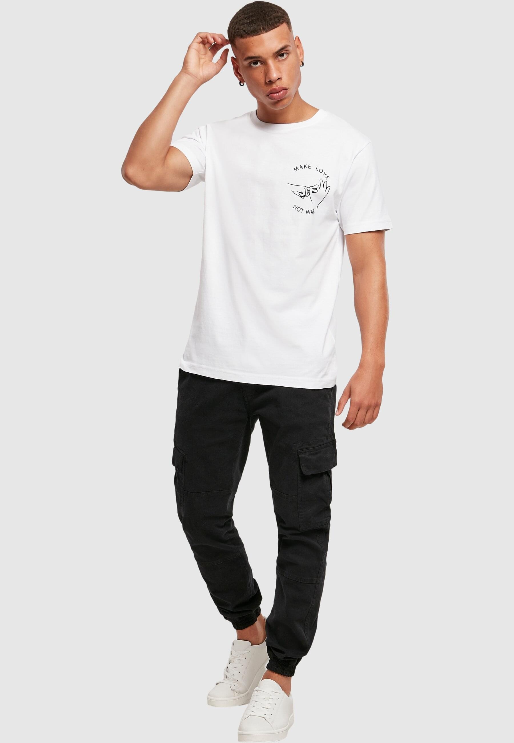 MisterTee T-Shirt »MisterTee Herren Make Love Tee«, (1 tlg.)