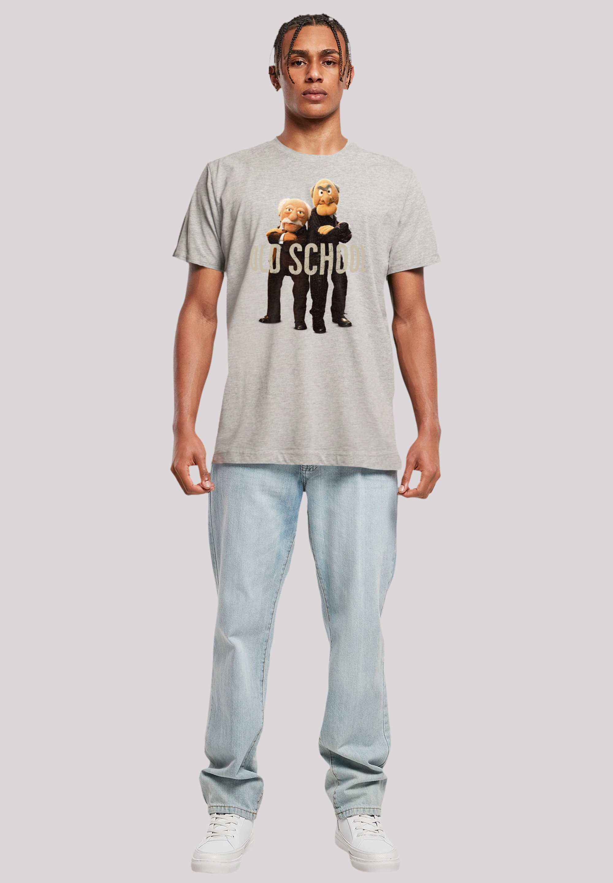 F4NT4STIC T-Shirt »Disney Muppets Waldorf & Statler grey-melange«, Premium Qualität