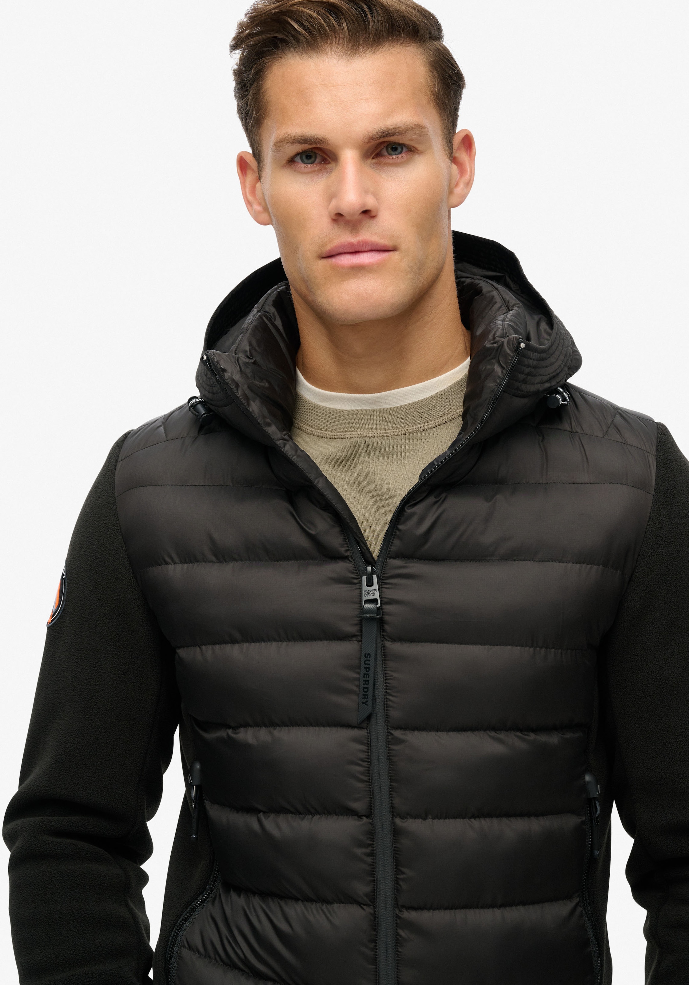 Superdry Steppjacke »HOODED STORM FLEECE BOMBER«, mit Kapuze