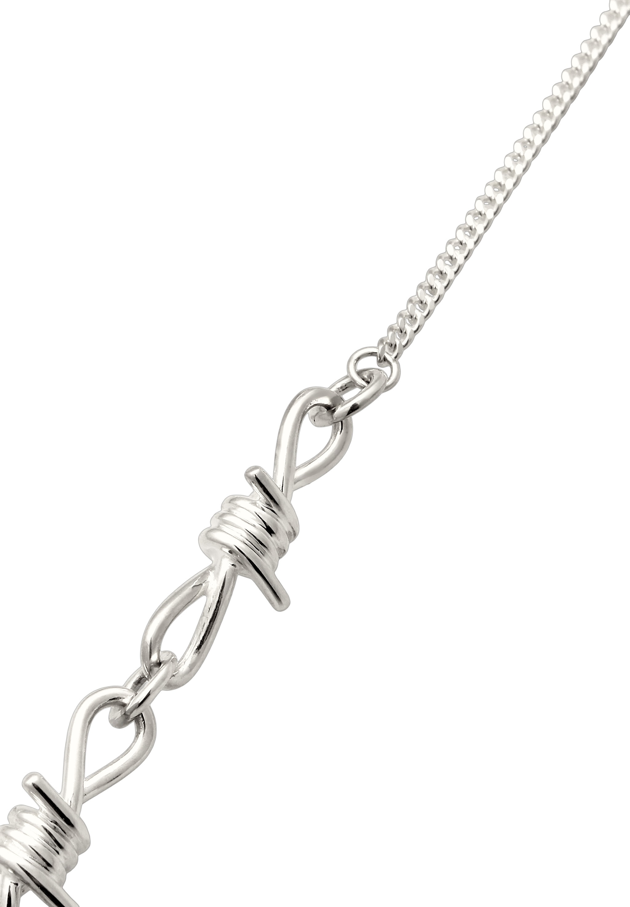 Kuzzoi Silberkette »Halskette Draht Design Anhänger 925 Sterling Silver«