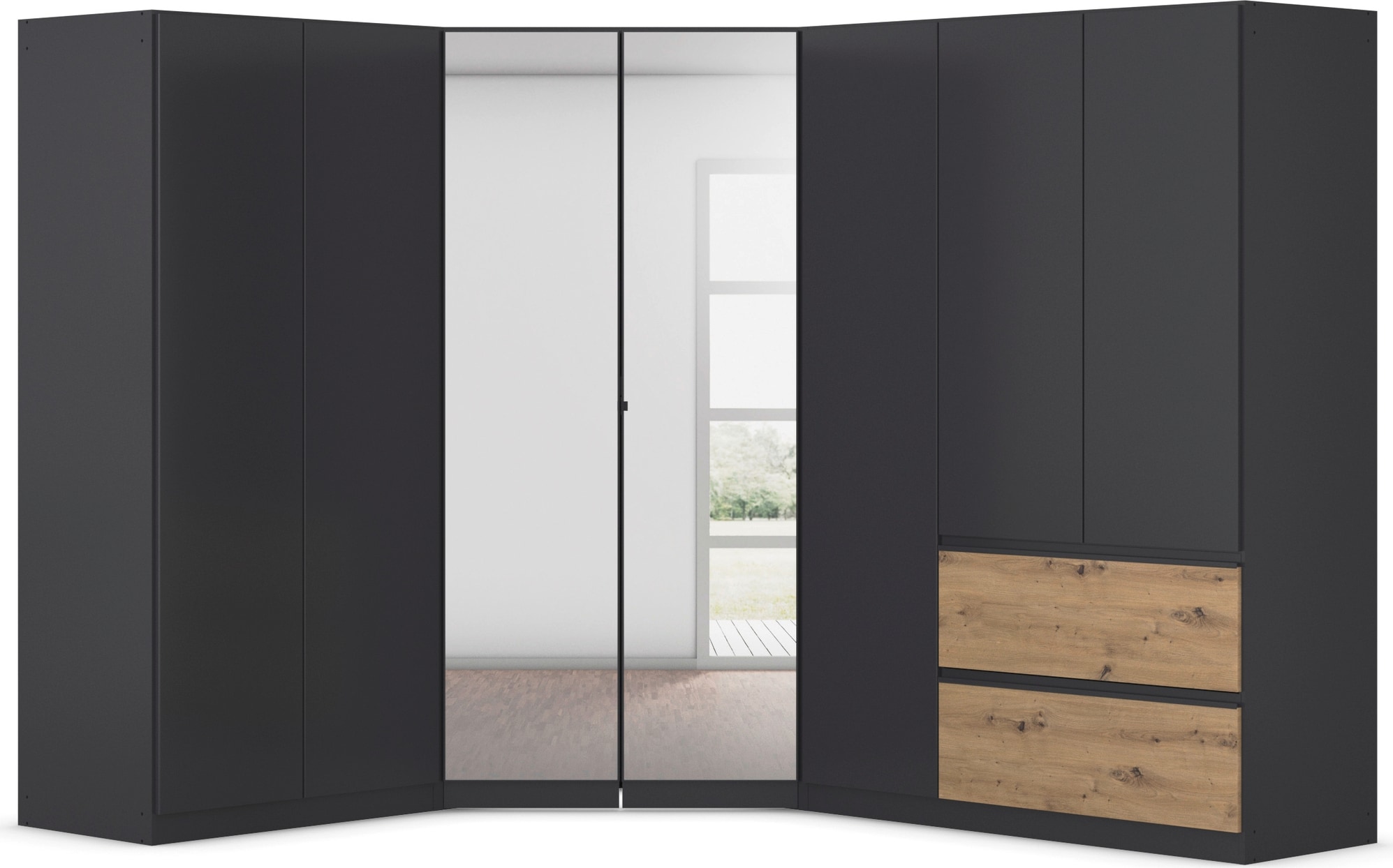 rauch Schrank-Set "Kleiderschrank Schrank Garderobe Wäscheschrank COSTA Größe 208x253 cm" Set, in 3 Ausstattungen BASIC/CLASSIC/PREMIUM, 3 Stk. tlg.