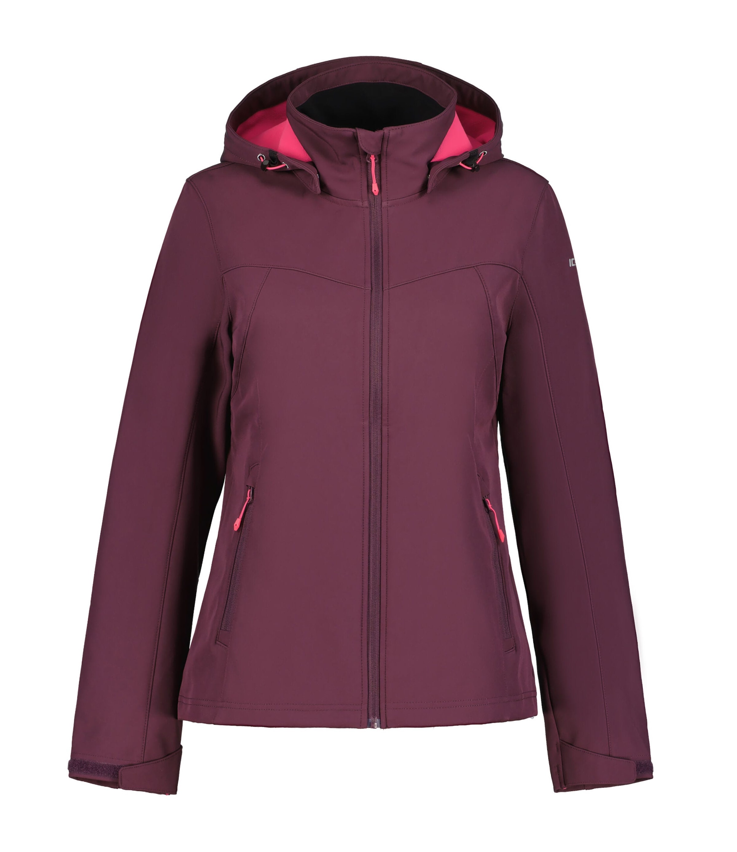 Icepeak Softshelljacke »D SOFTSHELLJACKE BRENHAM«, mit Kapuze, mit hohem Stehkragen