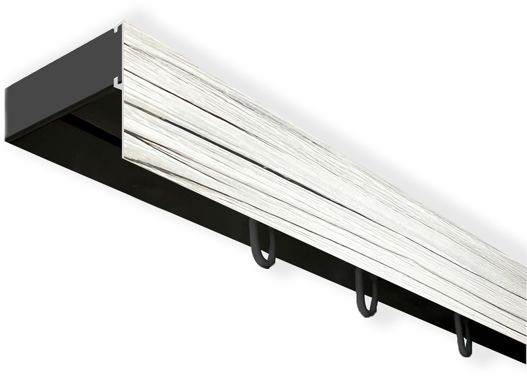 Gardinenschiene »Vorhangschiene SH (1) weiß mit Blende 5 cm«, 1 läufig-läufig, Fixmaß