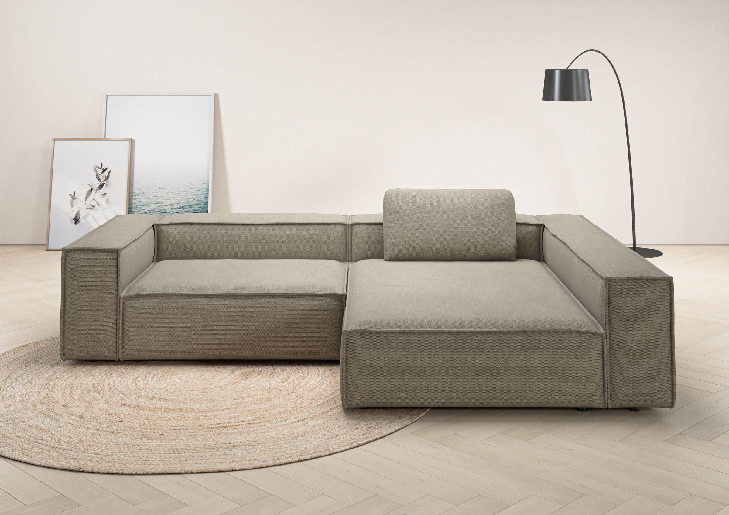 Places of Style Ecksofa "Watertown, moderne XXL L-Form, 306 cm breit", Komf günstig online kaufen