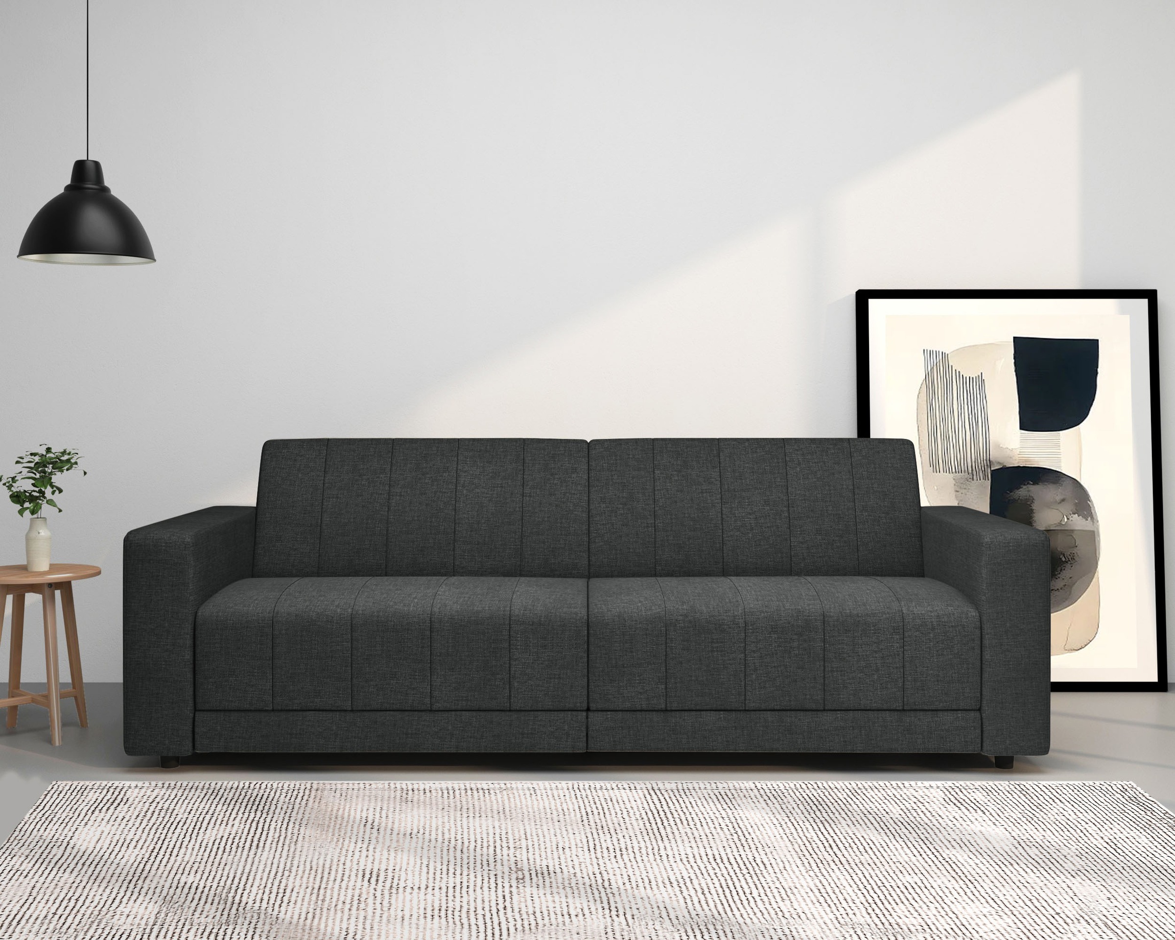 Dorel Home 3-Sitzer "Allie II Schlafsofa 225 cm" Bett-Funktion (108/190cm), günstig online kaufen