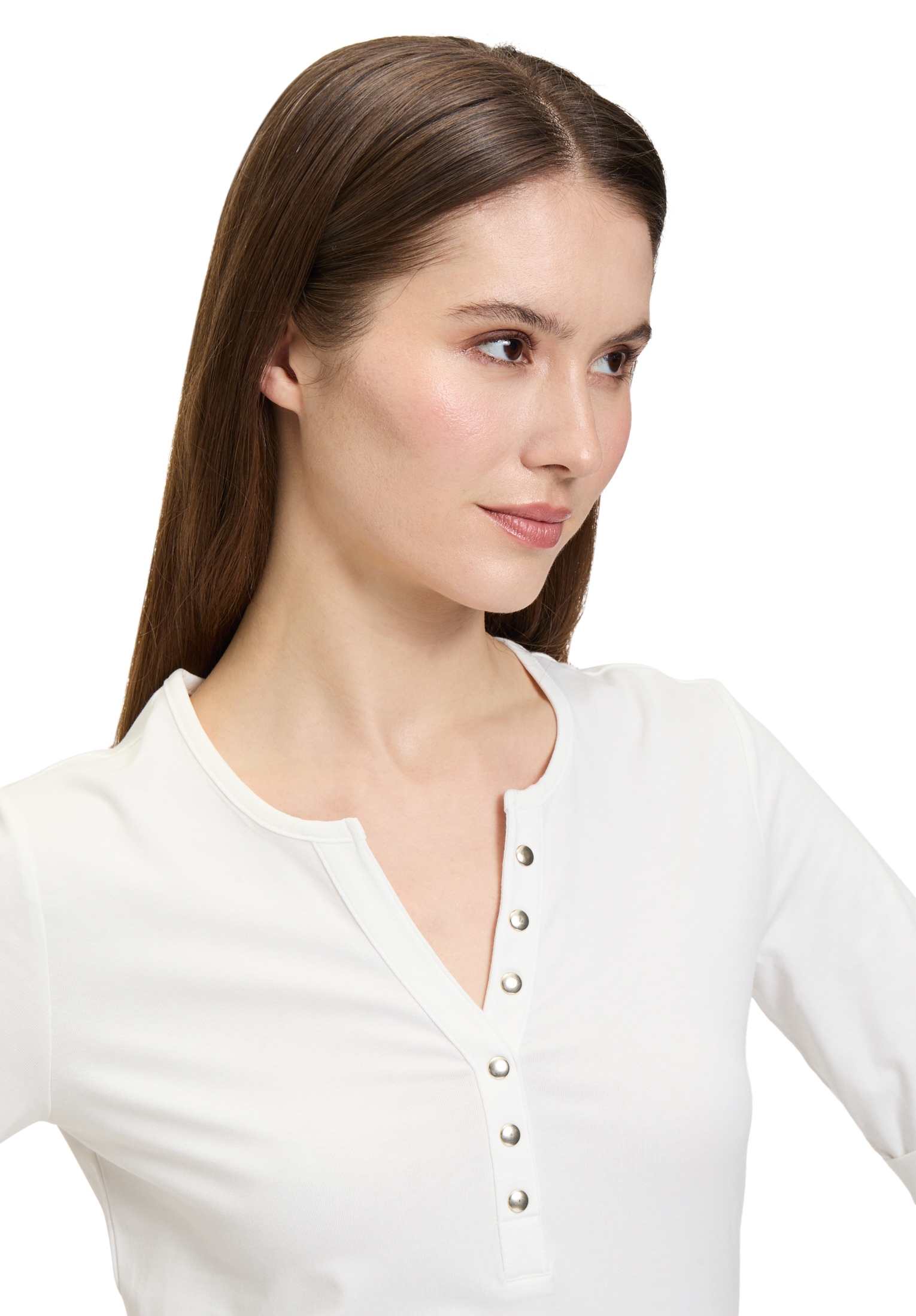 Betty Barclay Kurzarmshirt »Betty Barclay Damen Basic Shirt mit Knöpfen«, (1 tlg.), Form