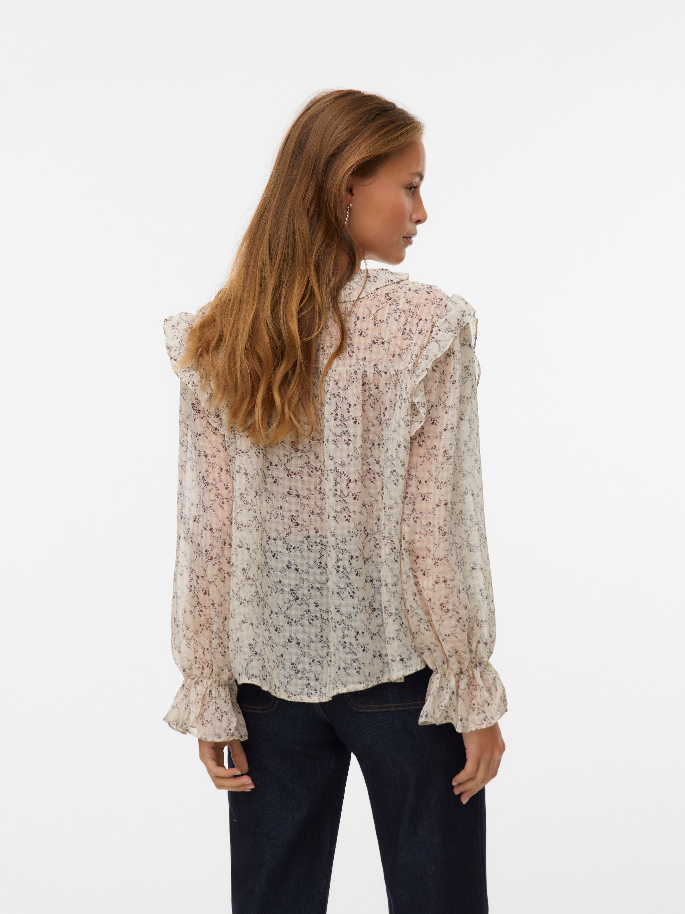 Vero Moda Rüschenbluse »VMPETRA LS SHIRT WVN GA NOOS«